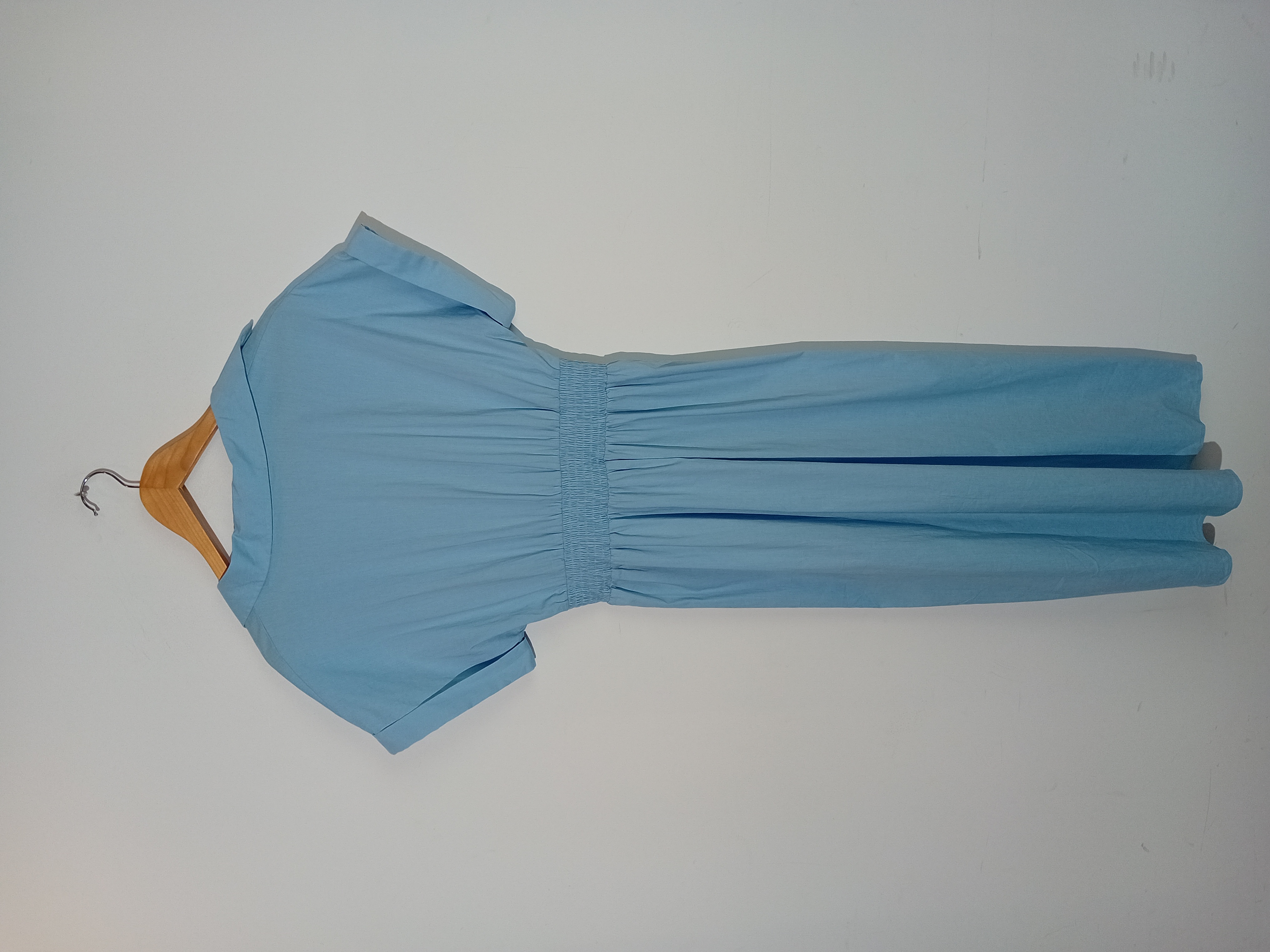 Robe Longue Chemise Bleu Ciel Zara