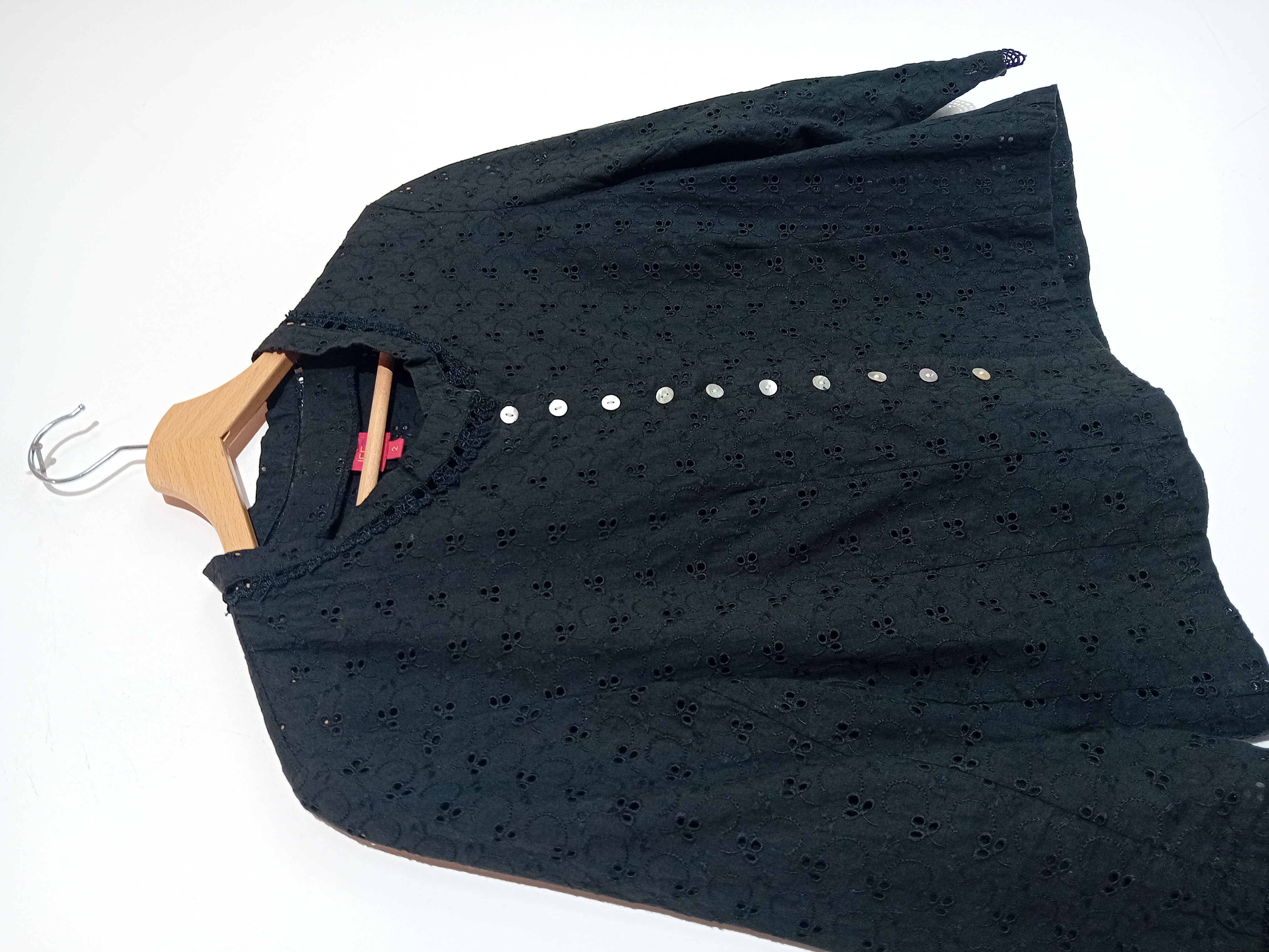 Blouse Noire Broderie Anglaise Jeff M