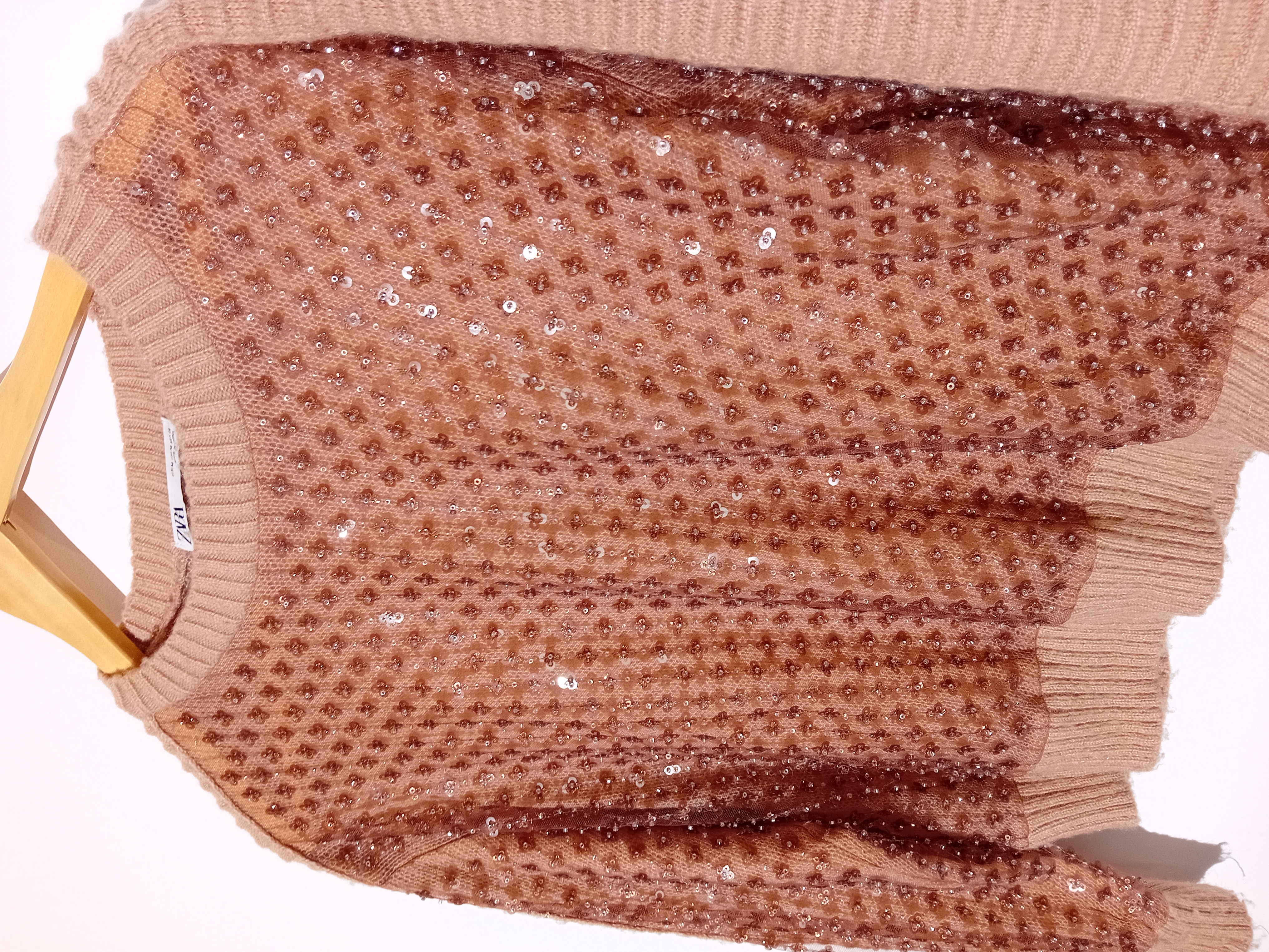 Pull En Maille À Paillettes Zara