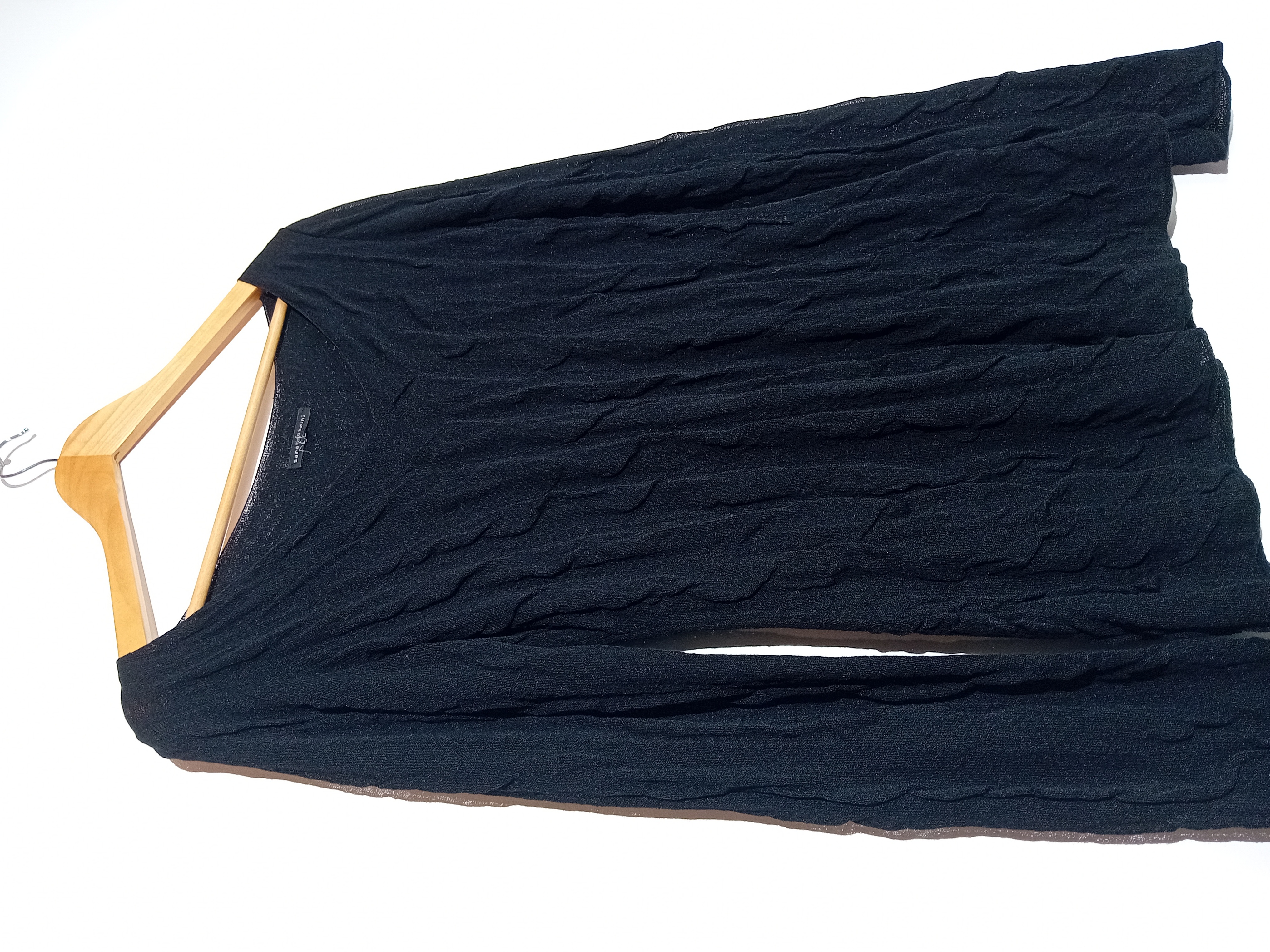 Pull Fin Noir Texturé Sarah Pacini