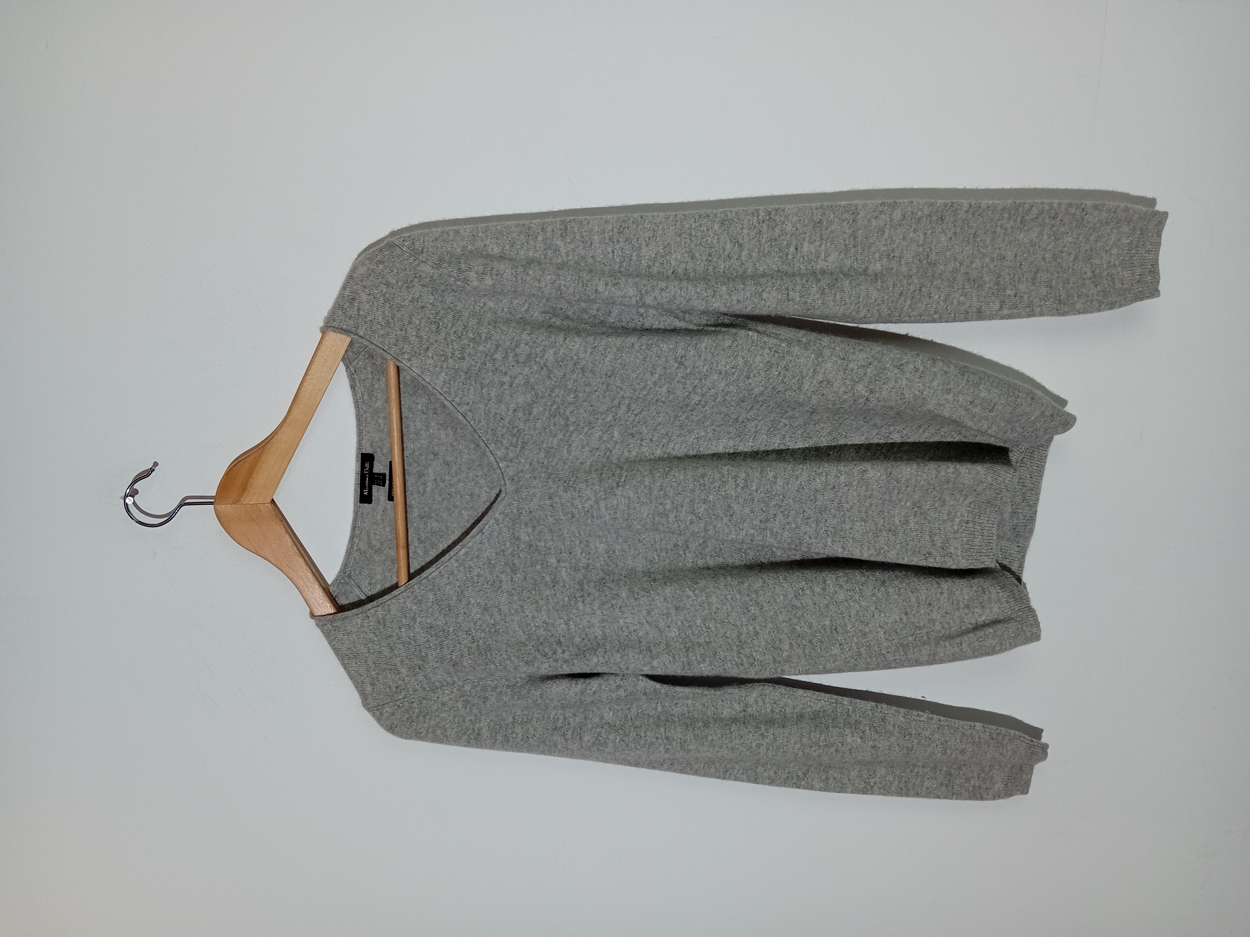Pull Col V Cachemire Gris