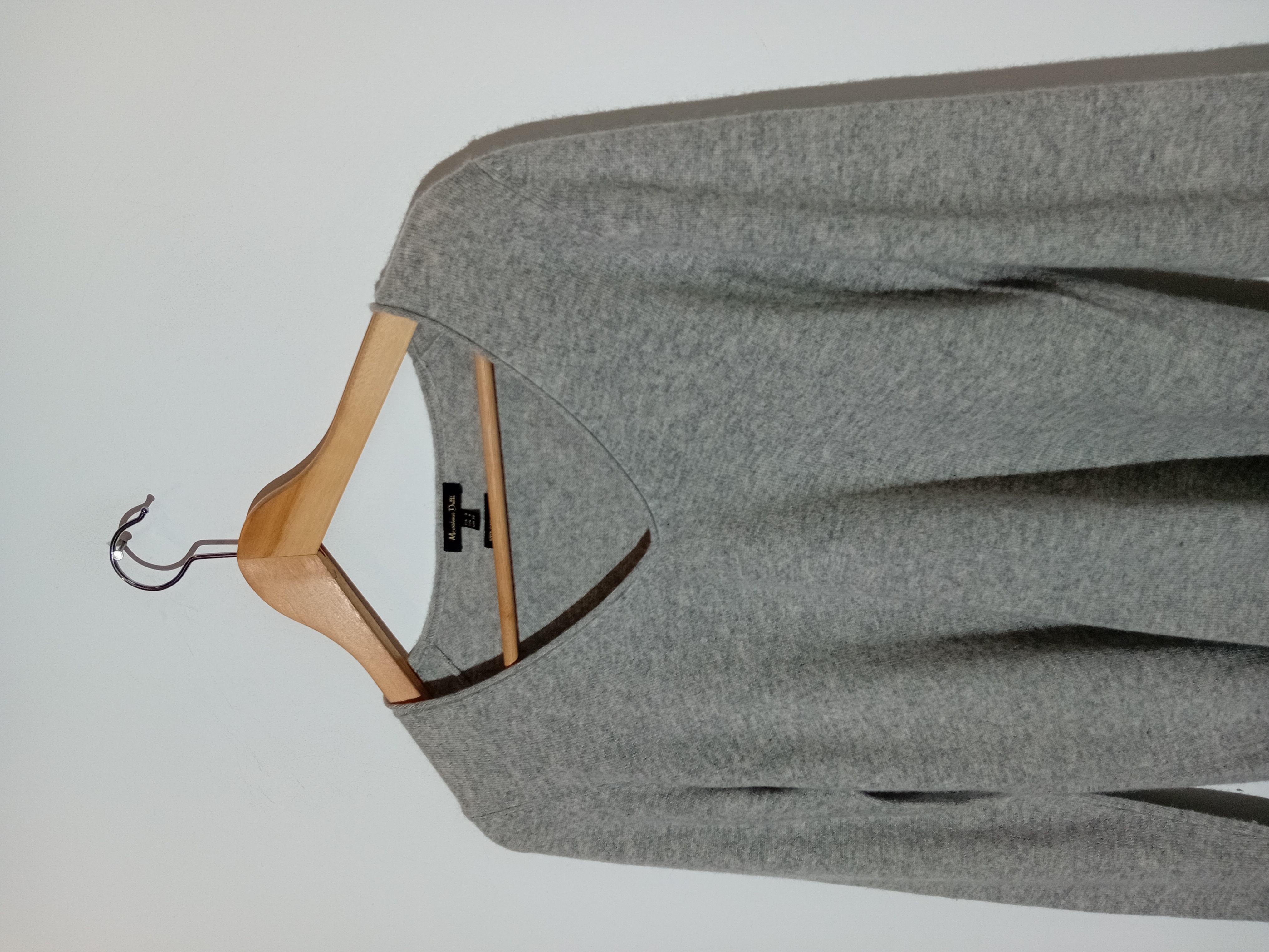Pull Col V Cachemire Gris
