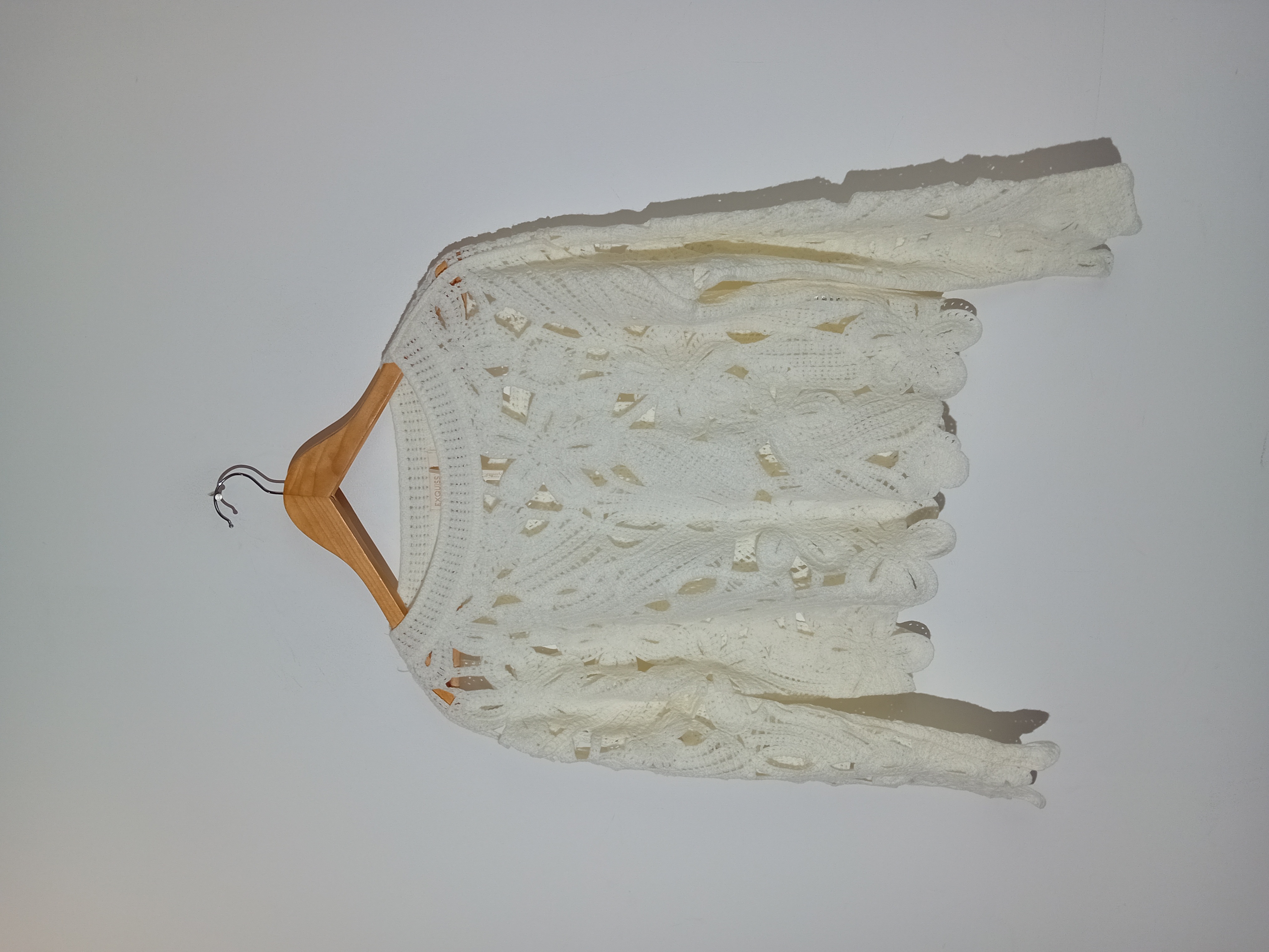 Haut En Maille Crochetée Blanche Exquiss's