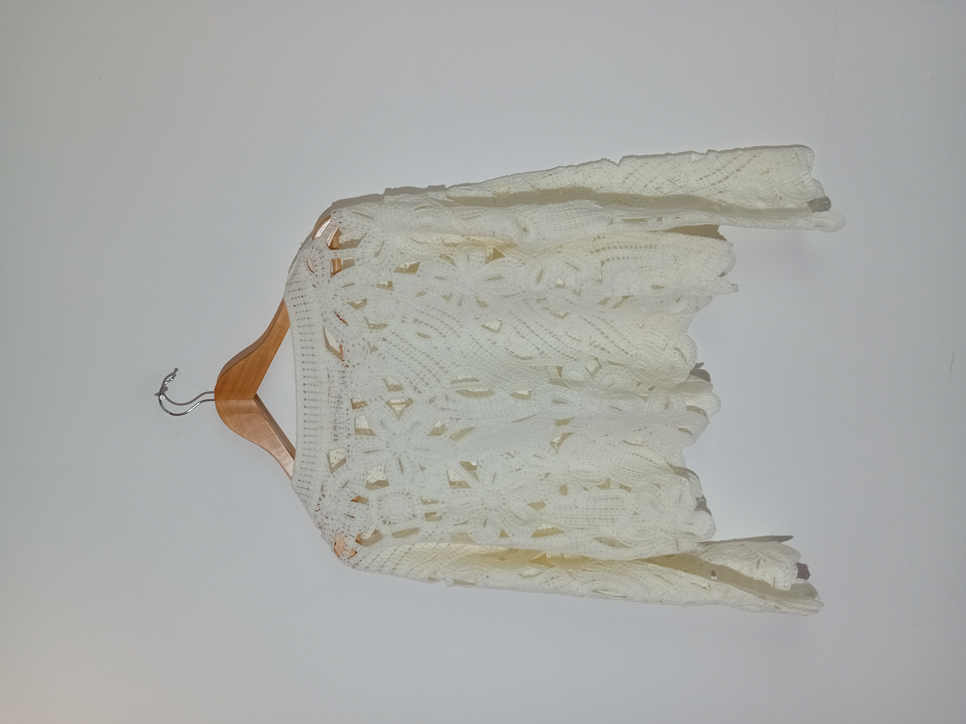 Haut En Maille Crochetée Blanche Exquiss's