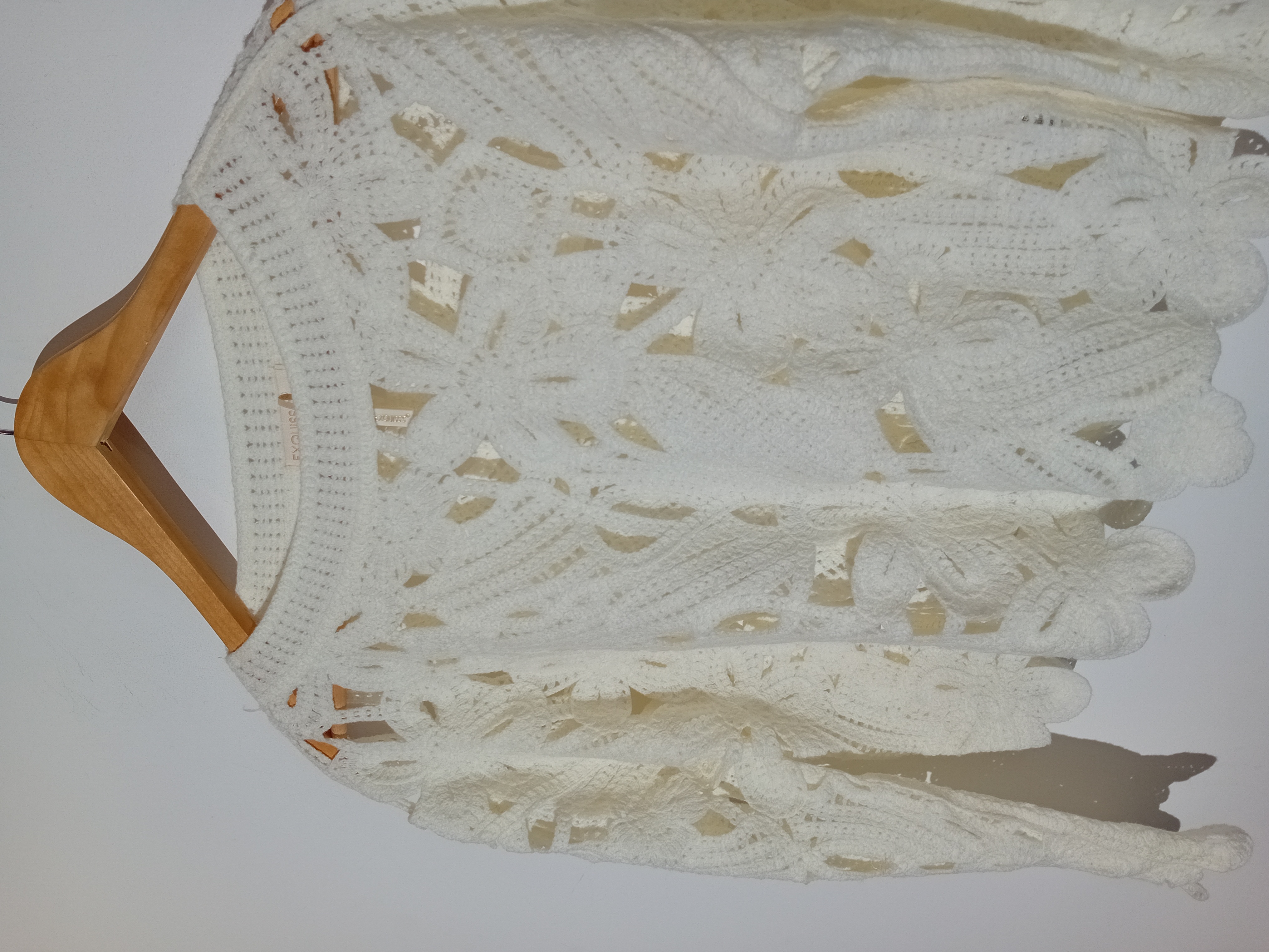 Haut En Maille Crochetée Blanche Exquiss's