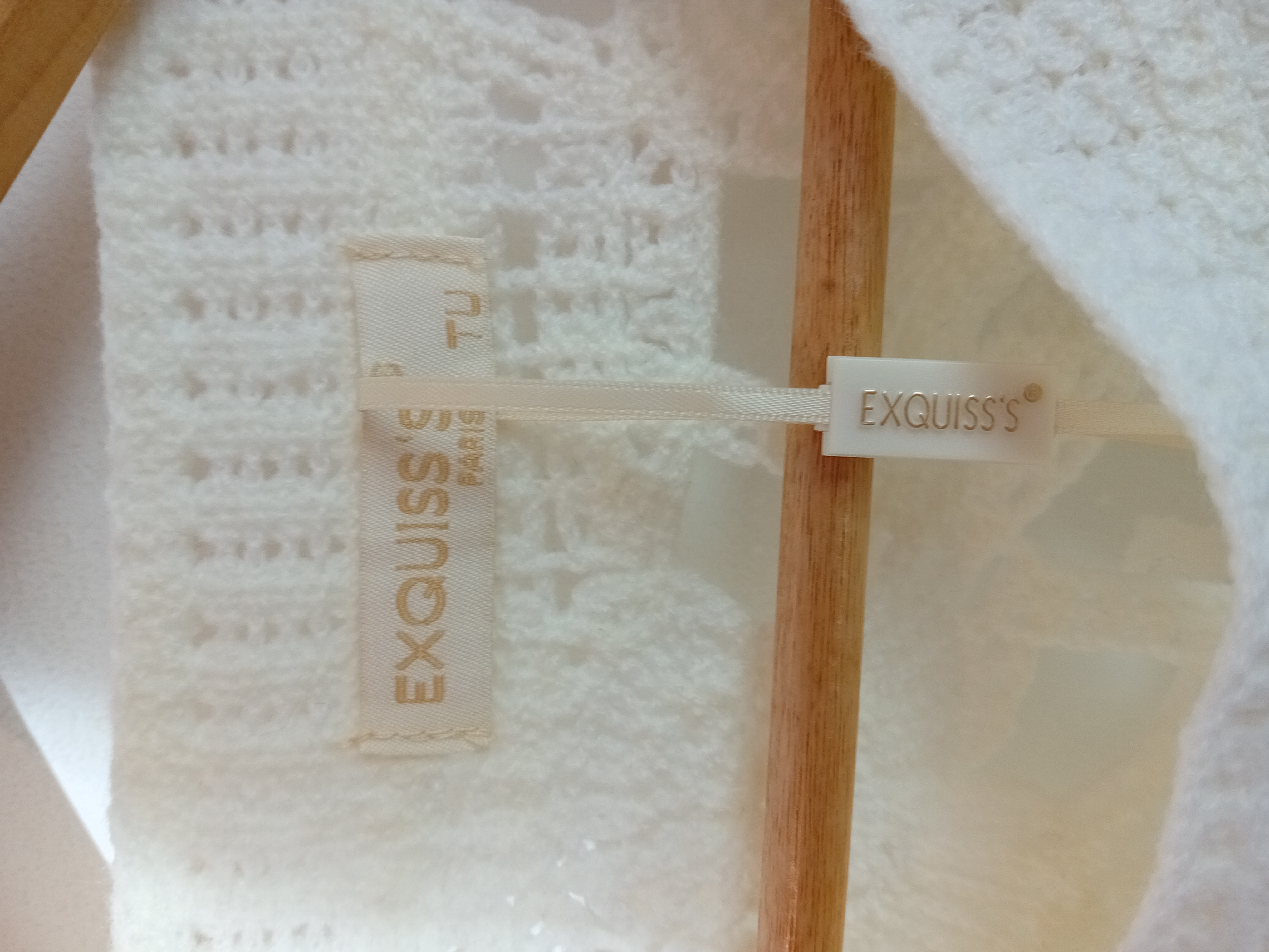 Haut En Maille Crochetée Blanche Exquiss's