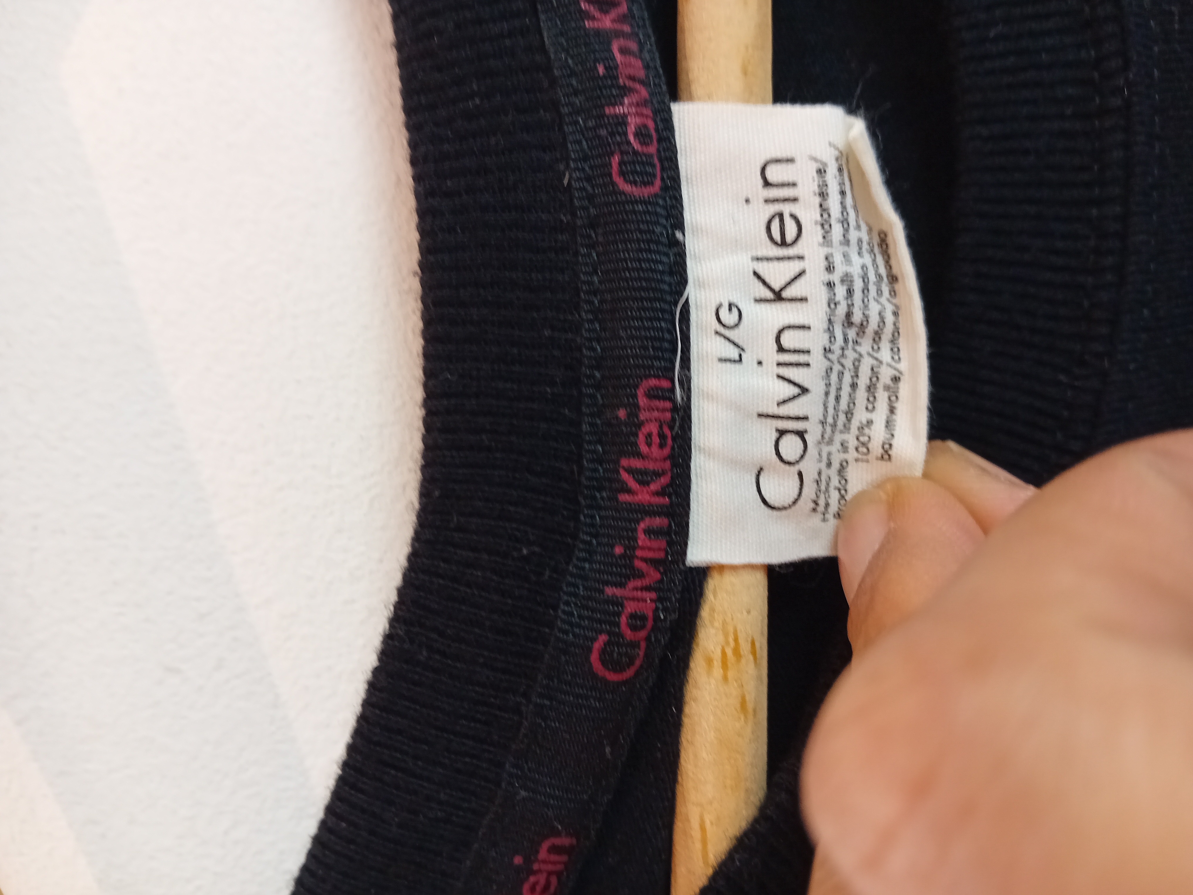 T-shirt Manches Longues Noir Calvin Klein