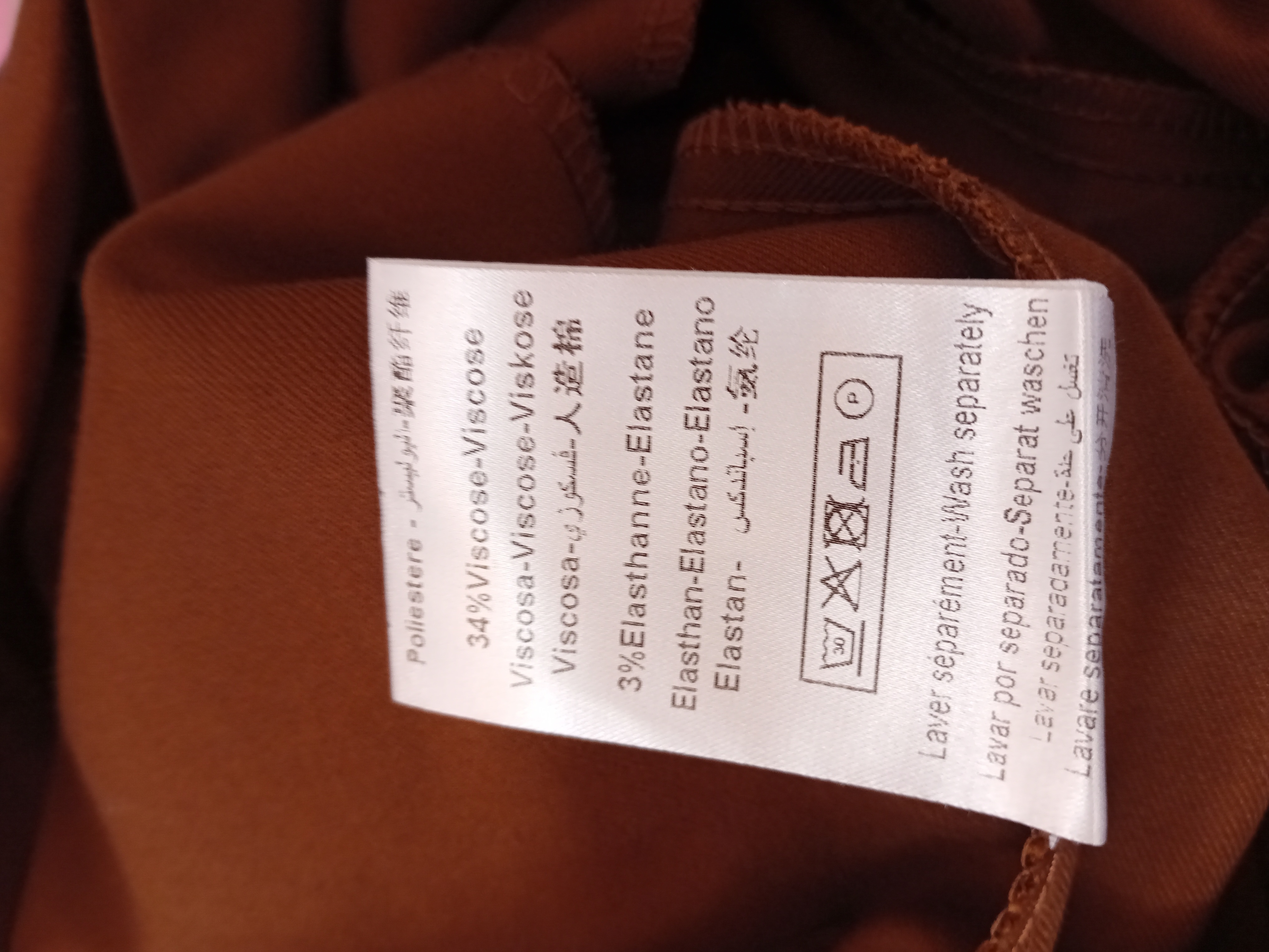 Pantalon Carotte Marron La Fée Maraboutée