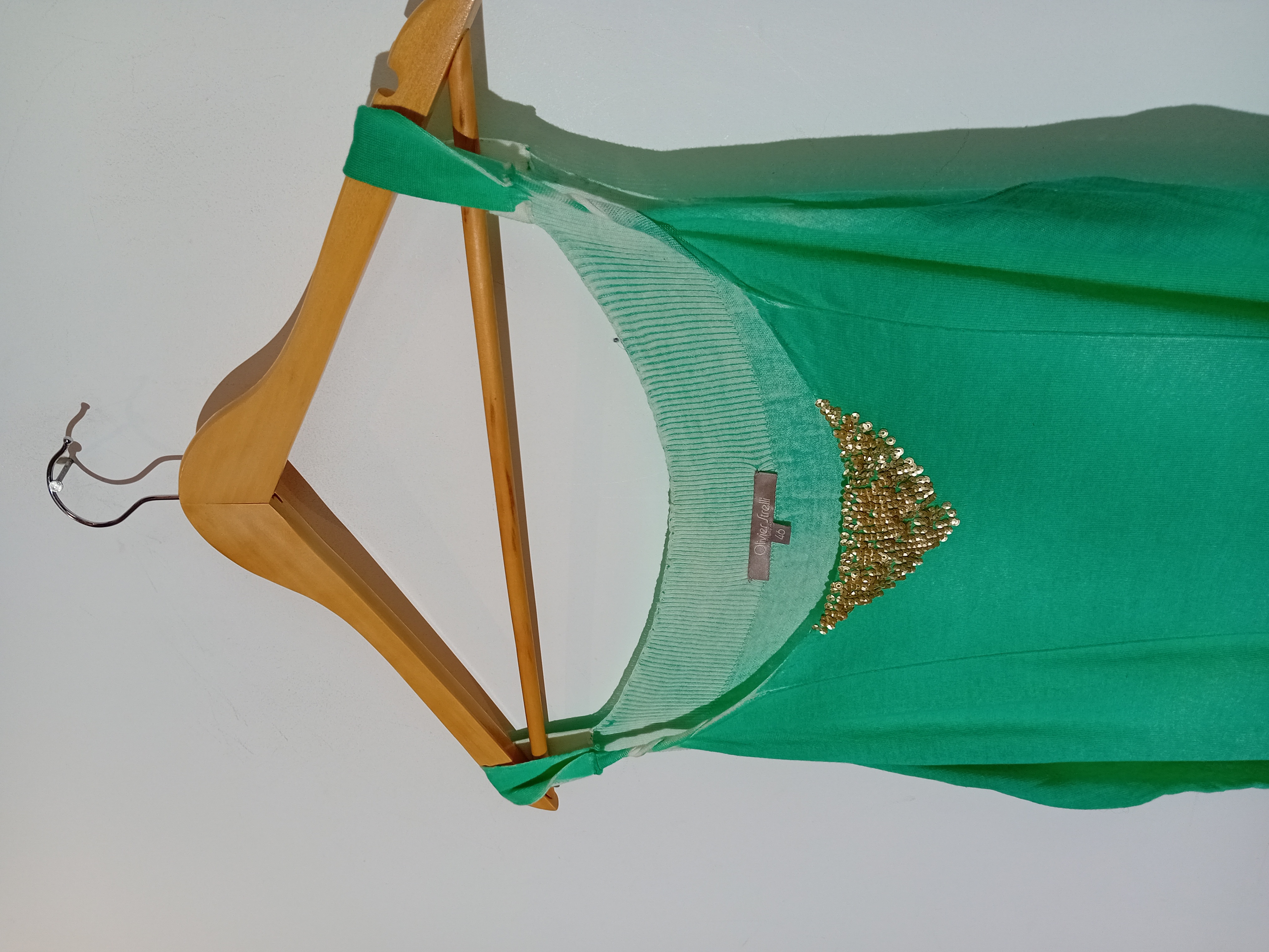 Top Vert Paillettes Olivier Strelli