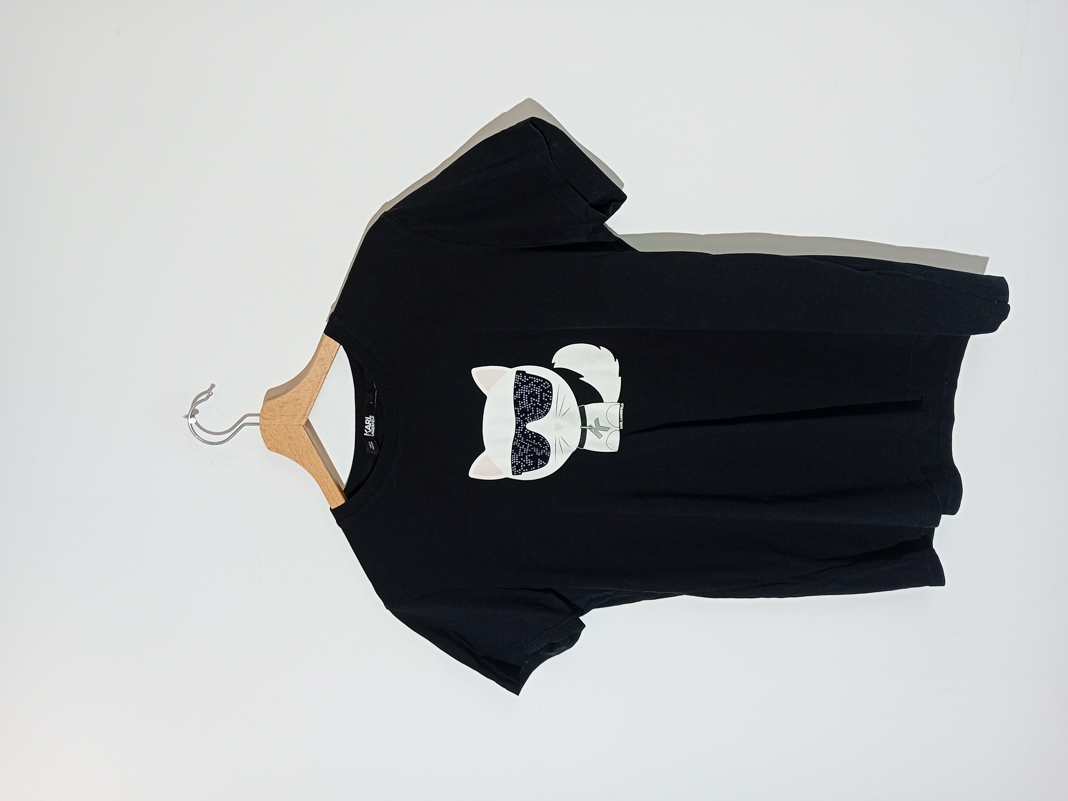 T-shirt Noir Karl Lagerfeld Motif Choupette