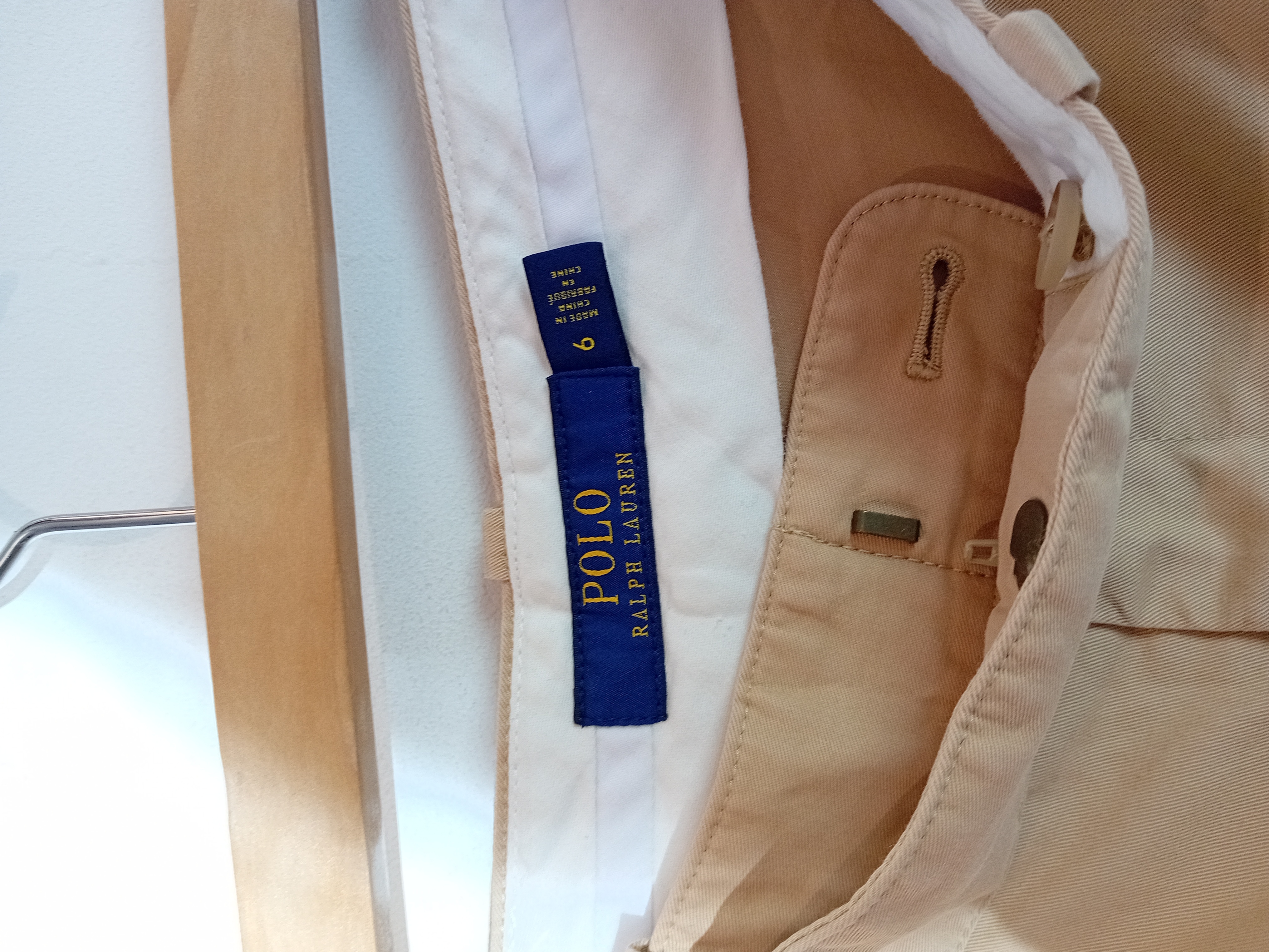 Pantalon Chino Beige Bandes Orange Polo Ralph Lauren