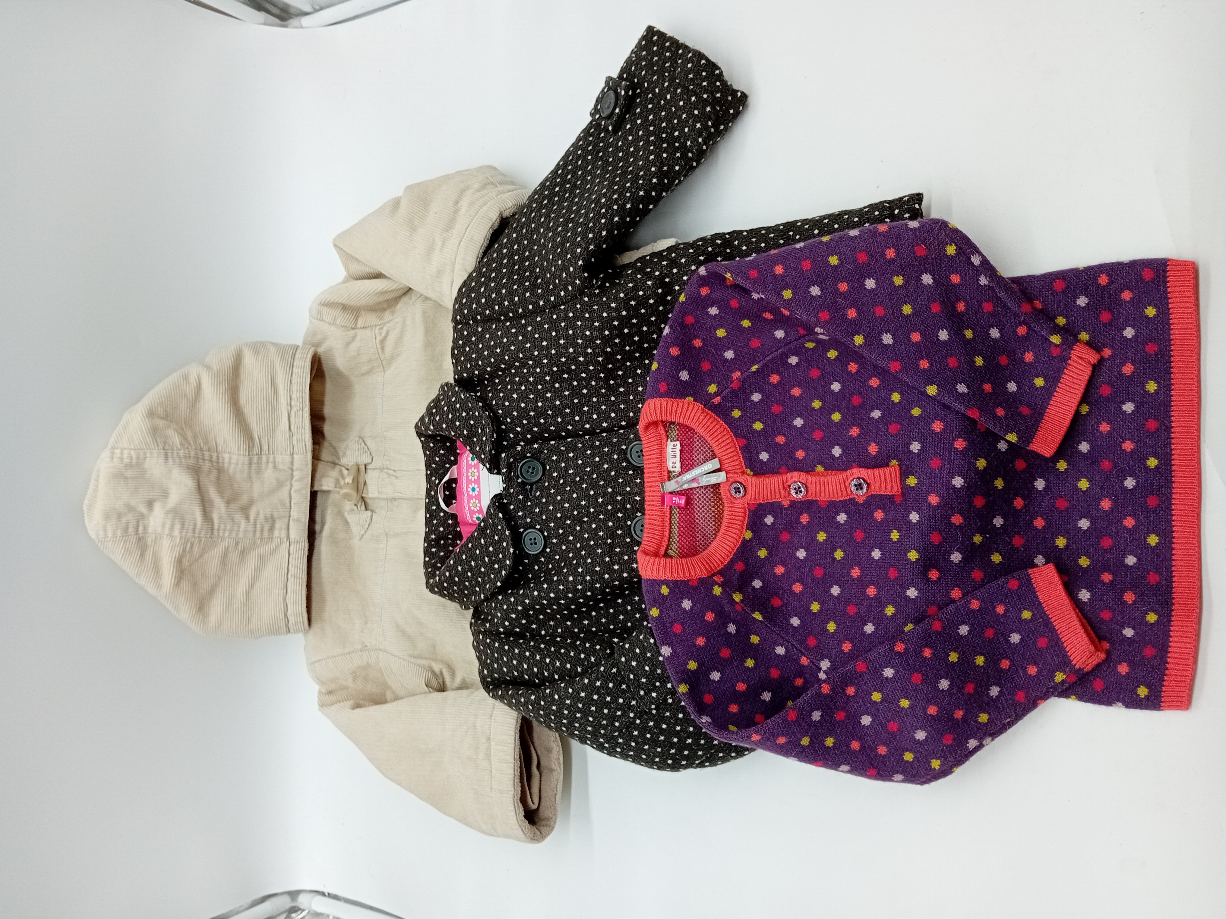 Lot 3 Vetements Bebe Manteaux Pull
