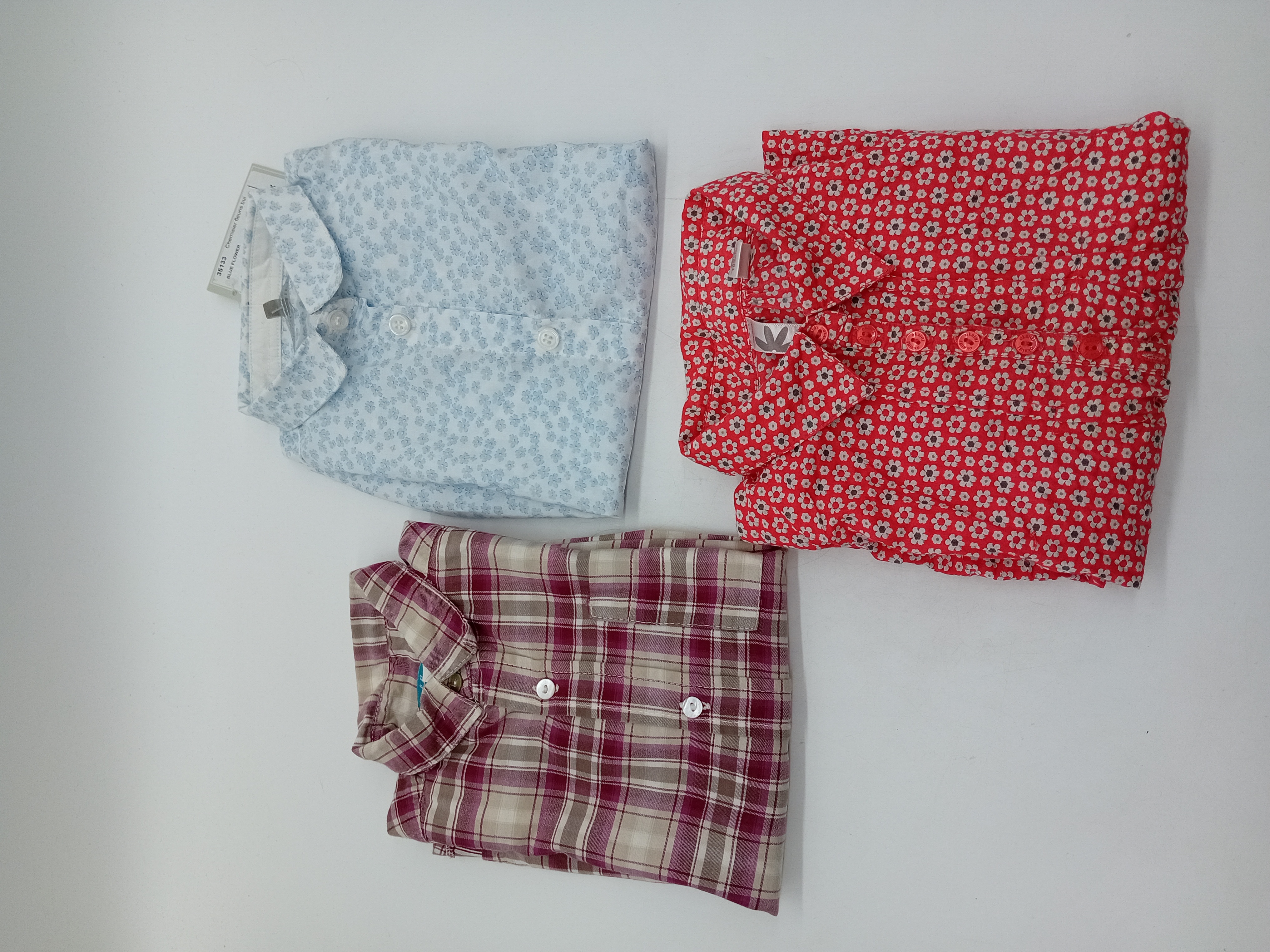 Lot De 3 Chemises À Motifs 4 Ans