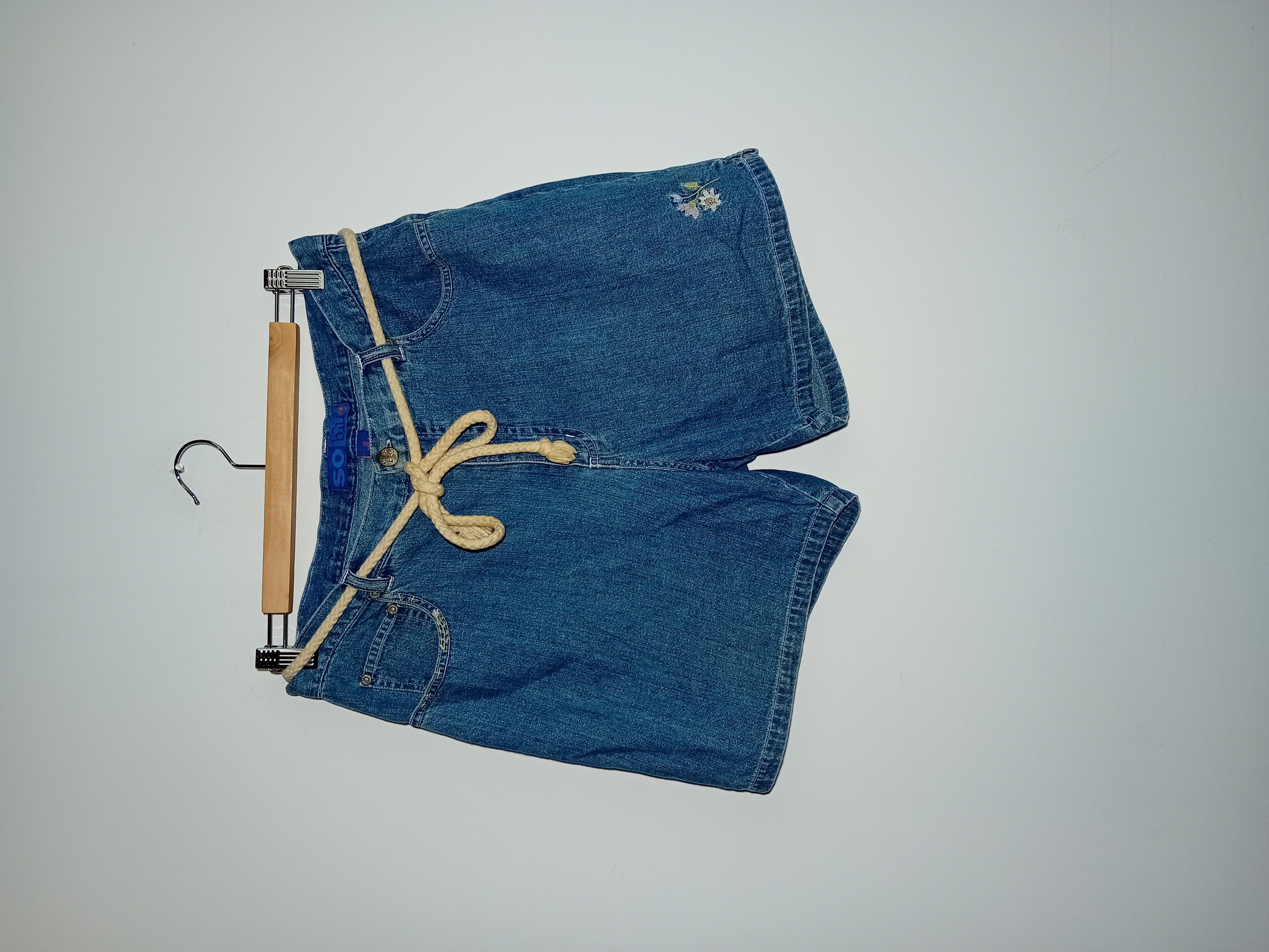 Short Denim Vintage So Blue Broderies M