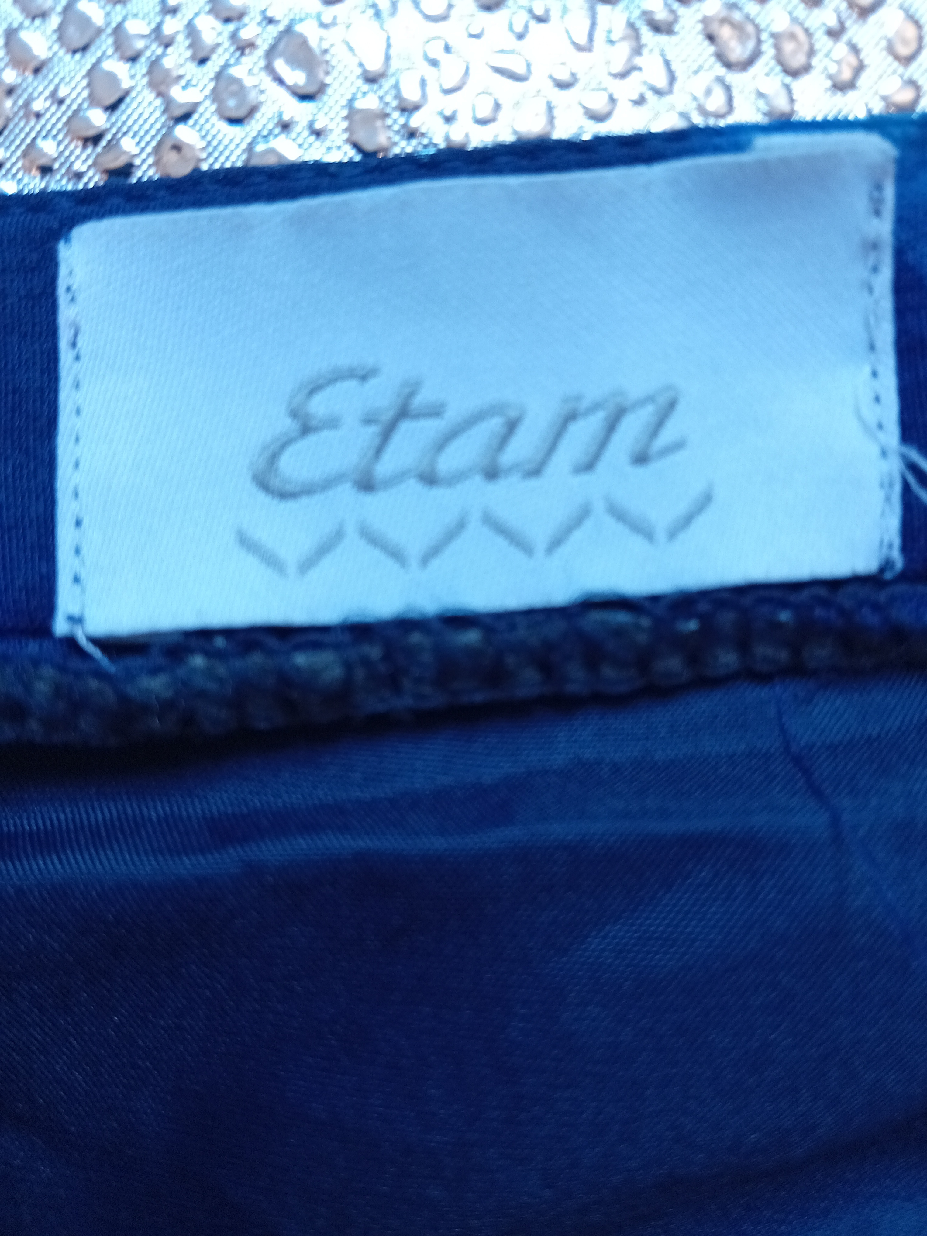 Jupe Mi-longue Fleurie Bleue Etam