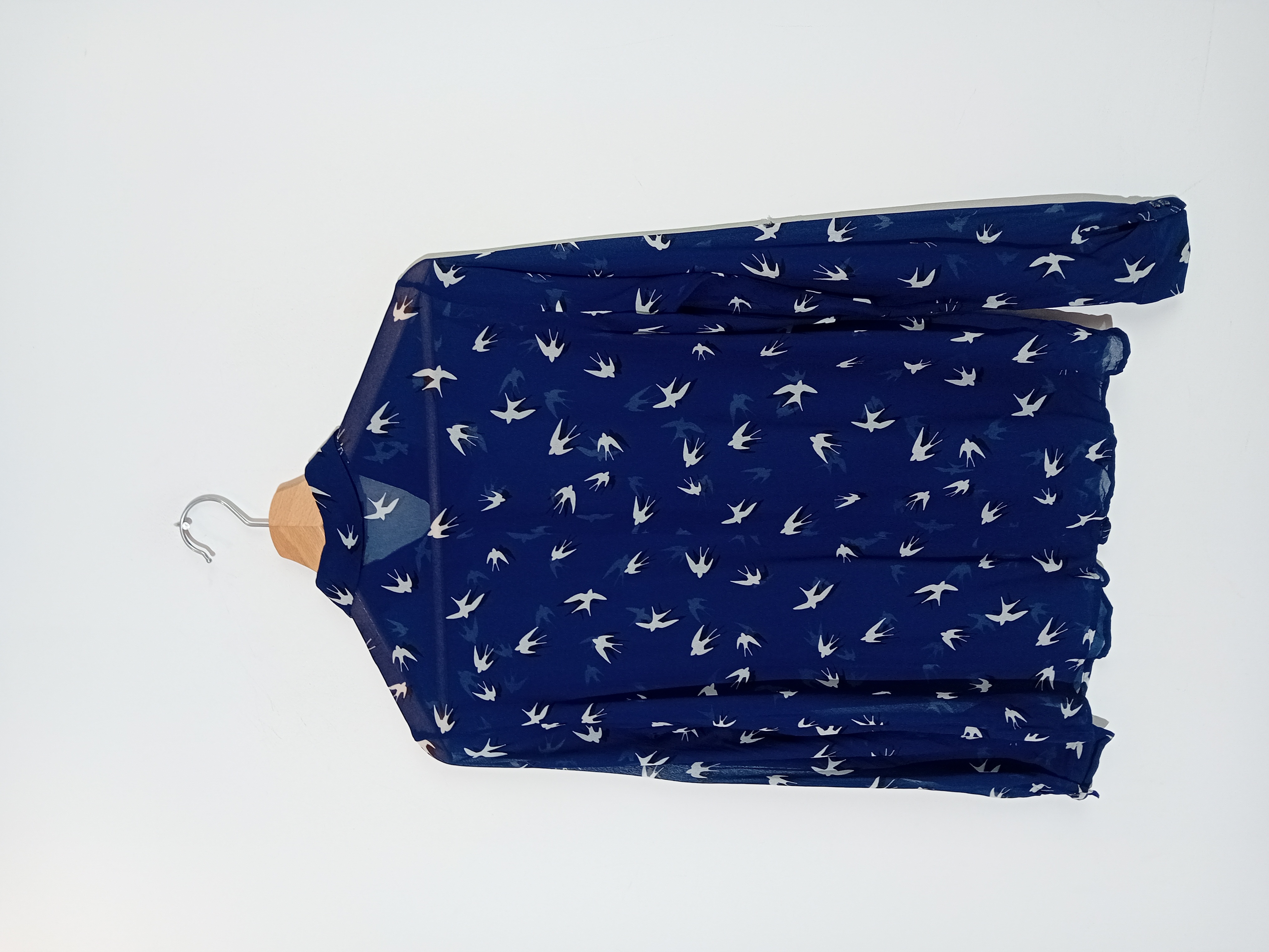 Chemise Fluide Bleue Motif Hirondelles Ikks