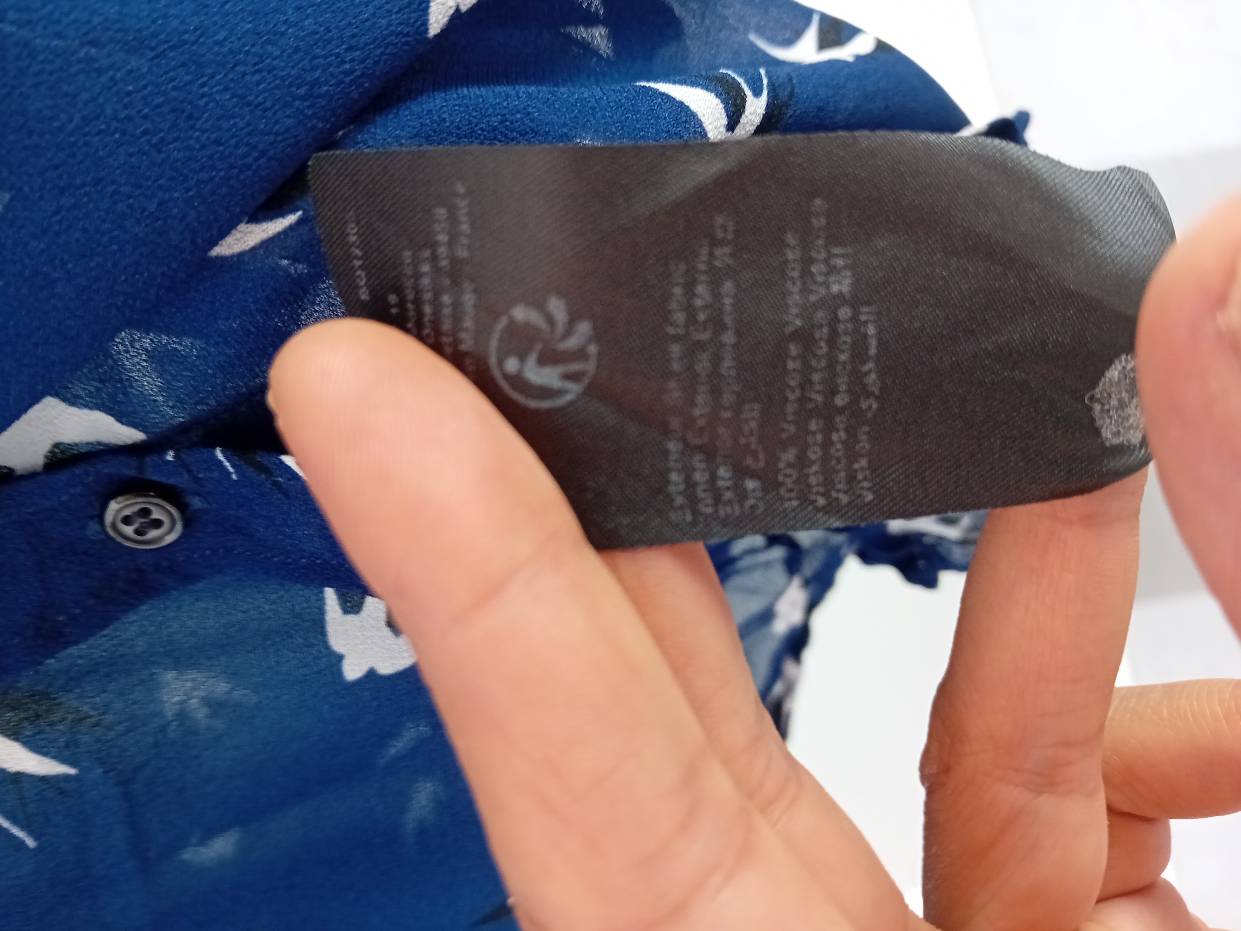Chemise Fluide Bleue Motif Hirondelles Ikks