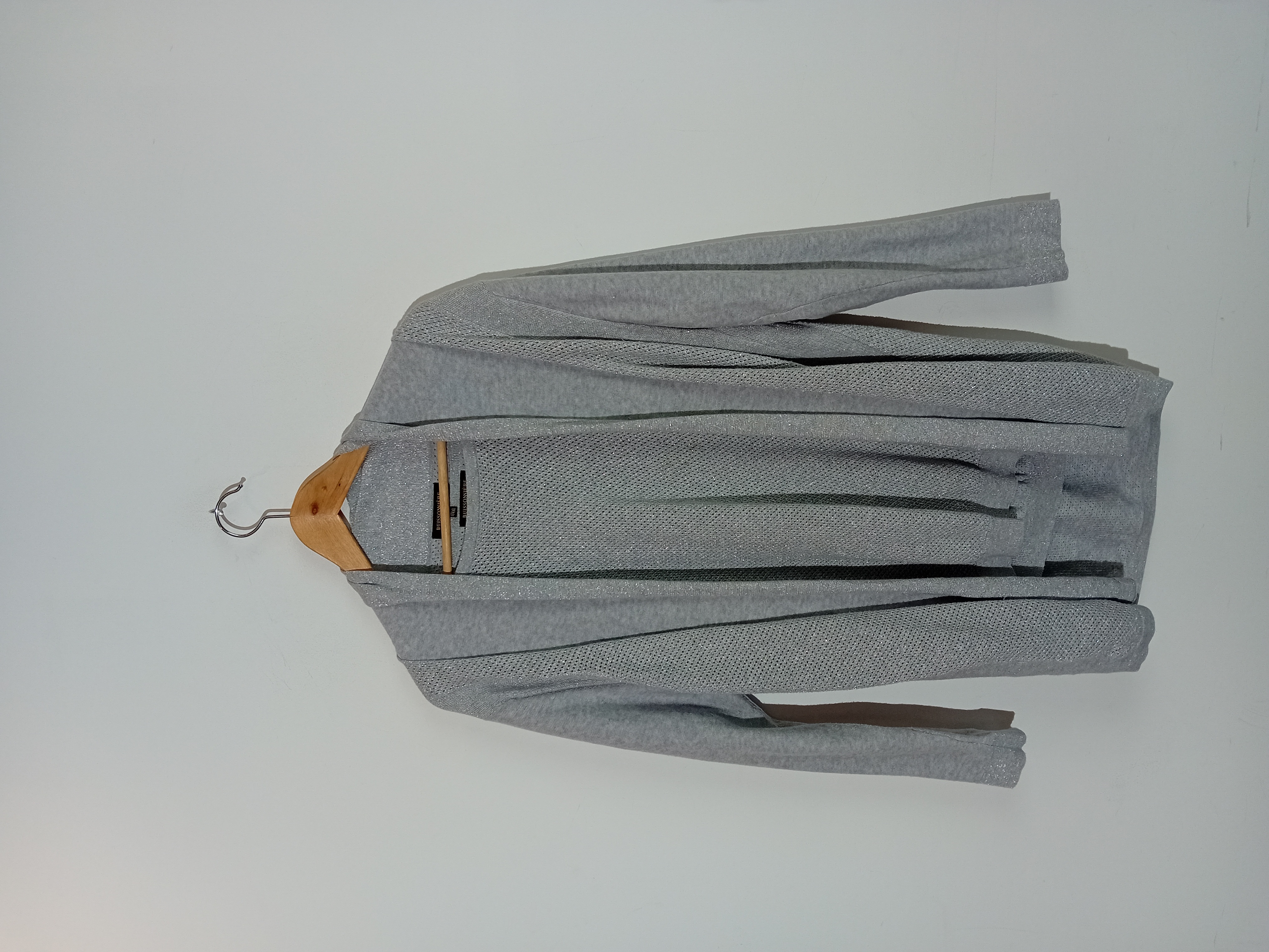 Ensemble Gilet Long et Cardigan Gris Pailleté Buissonnière