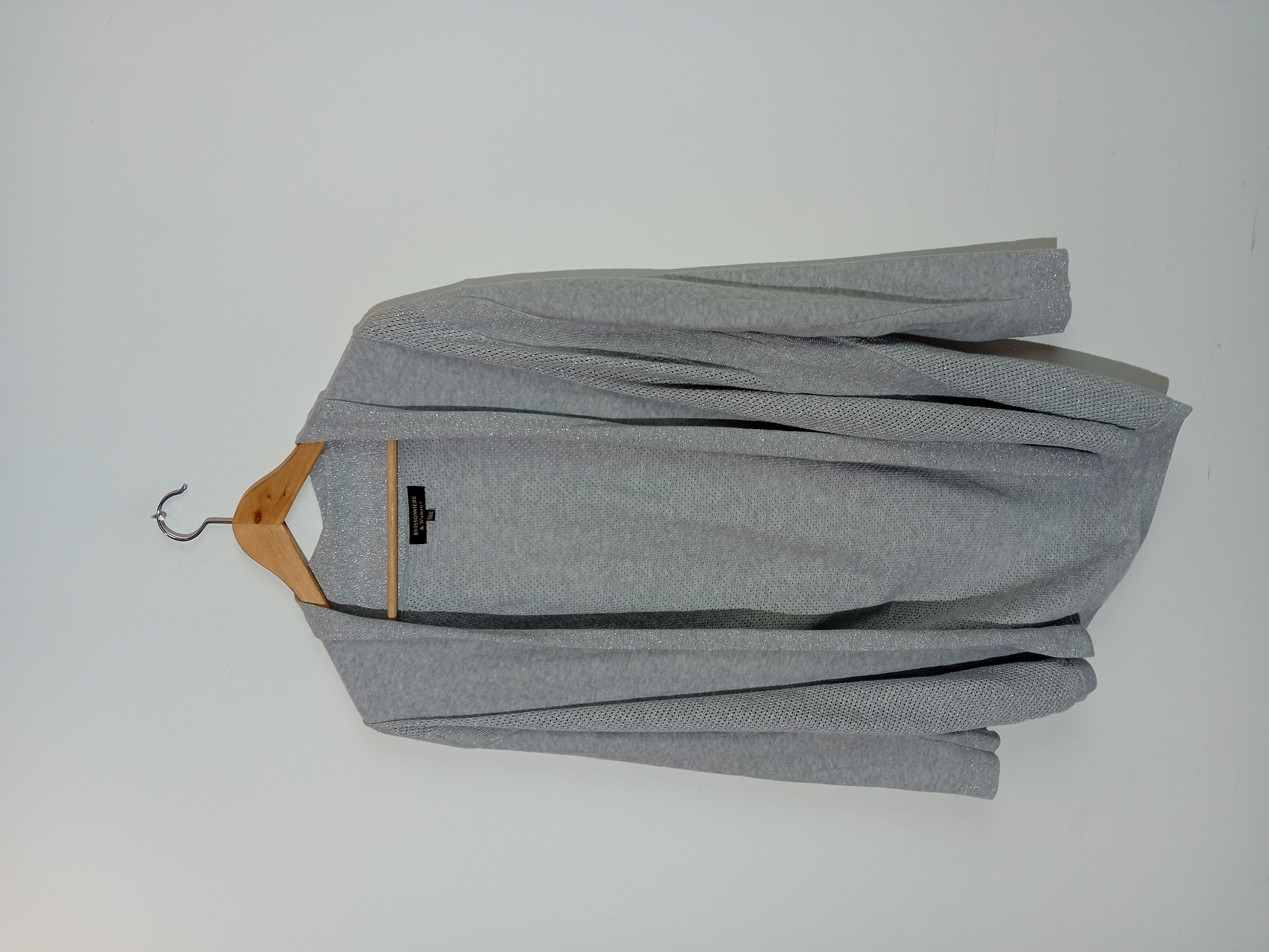 Ensemble Gilet Long et Cardigan Gris Pailleté Buissonnière