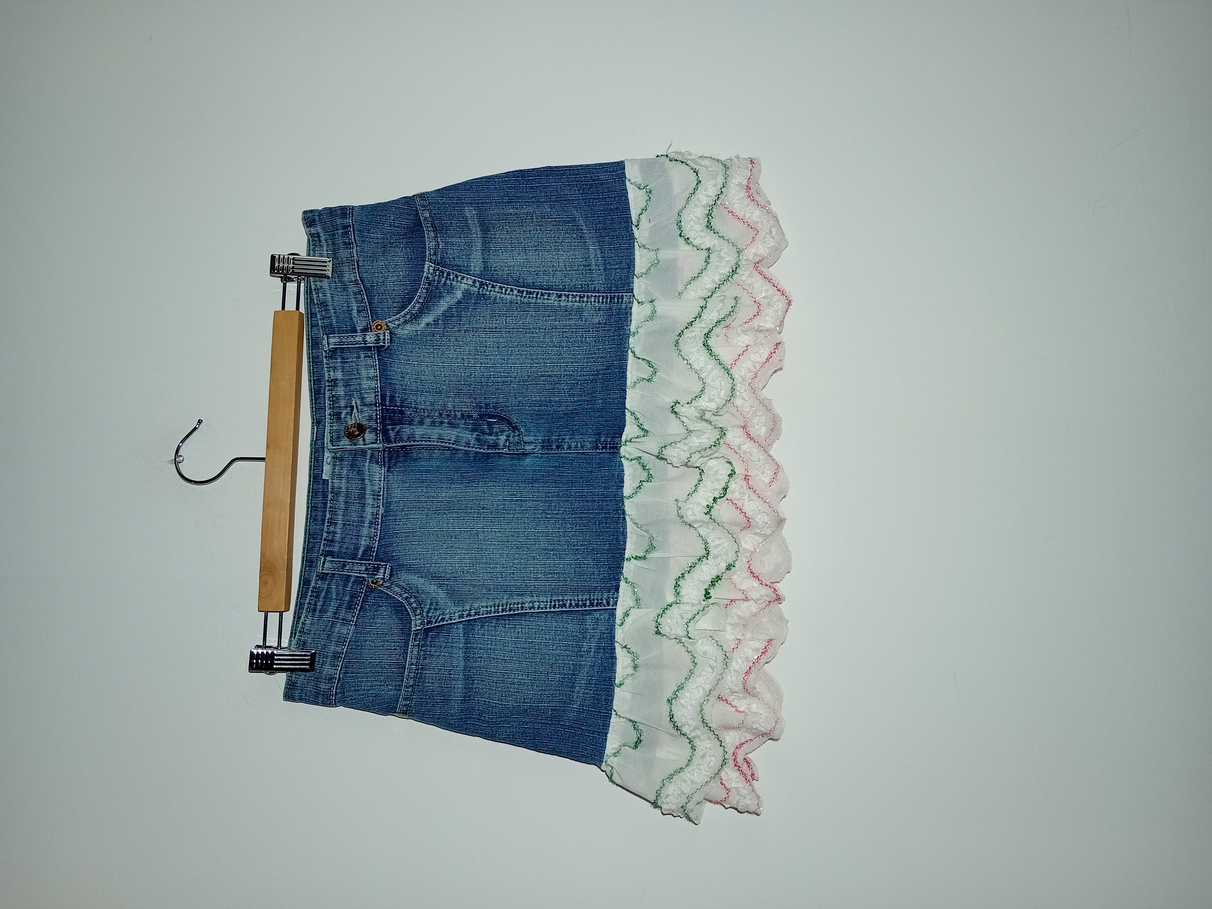 Jupe Jean Swallow Volants Dentelle