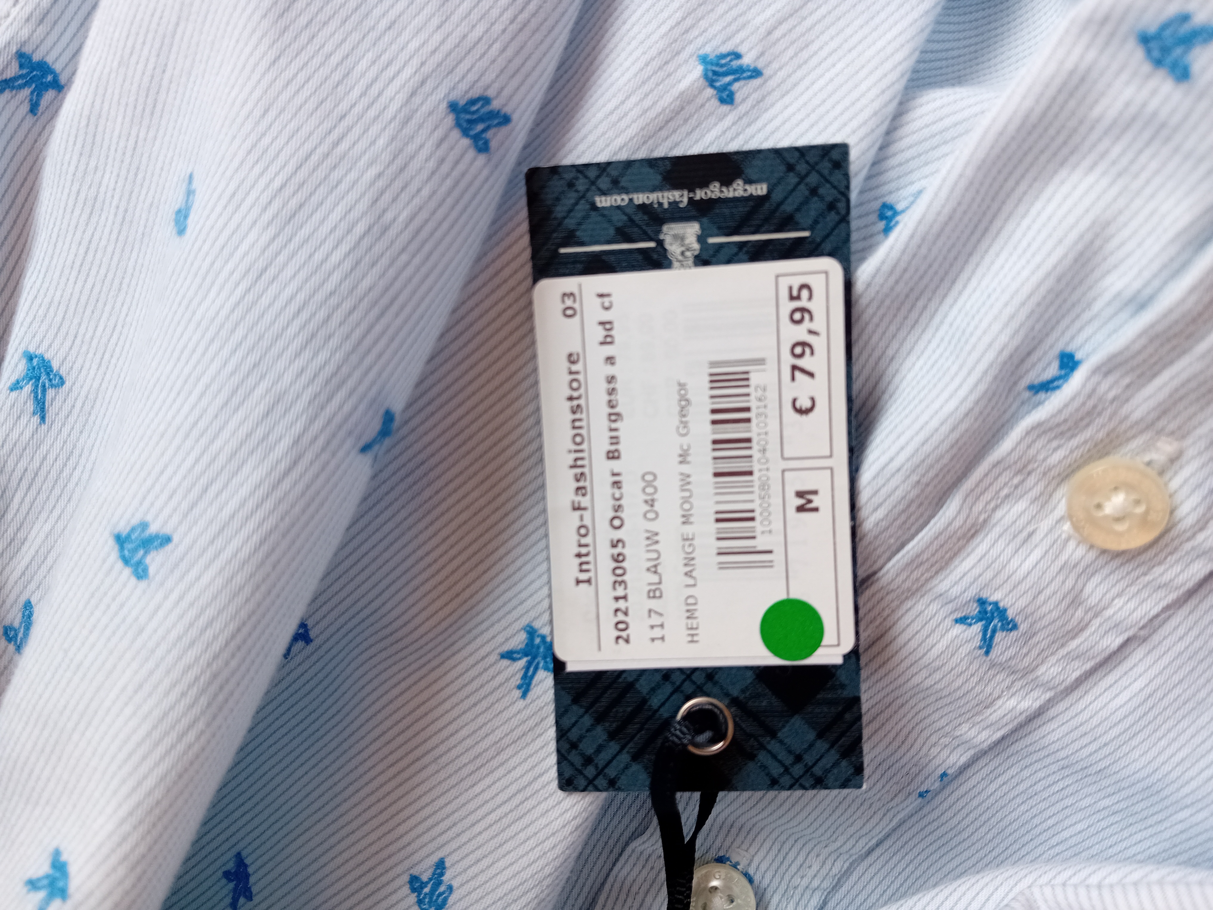 Chemise À Motifs Bleu Ciel Mcgregor M