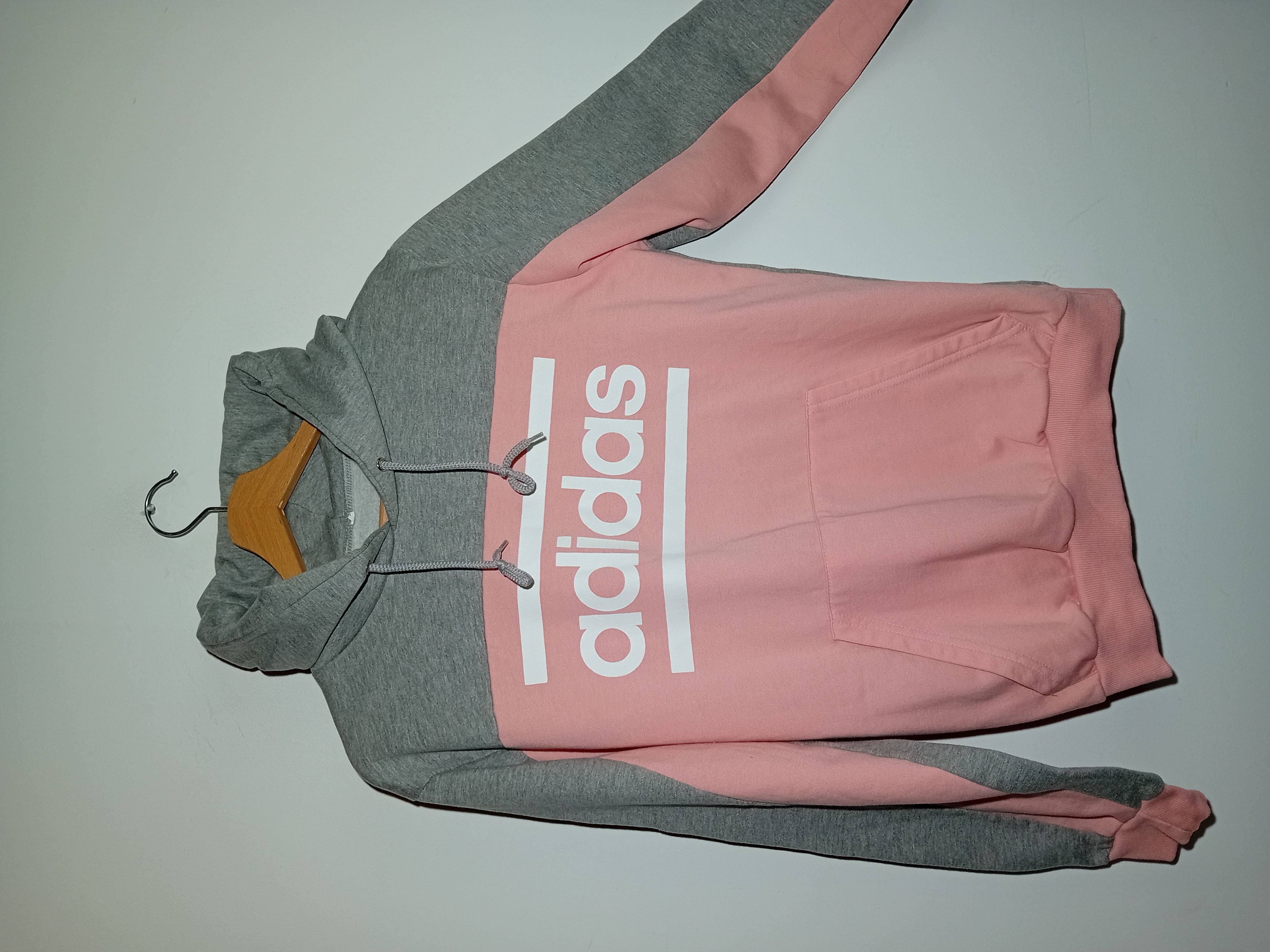 Sweat A Capuche Adidas Rose Et Gris