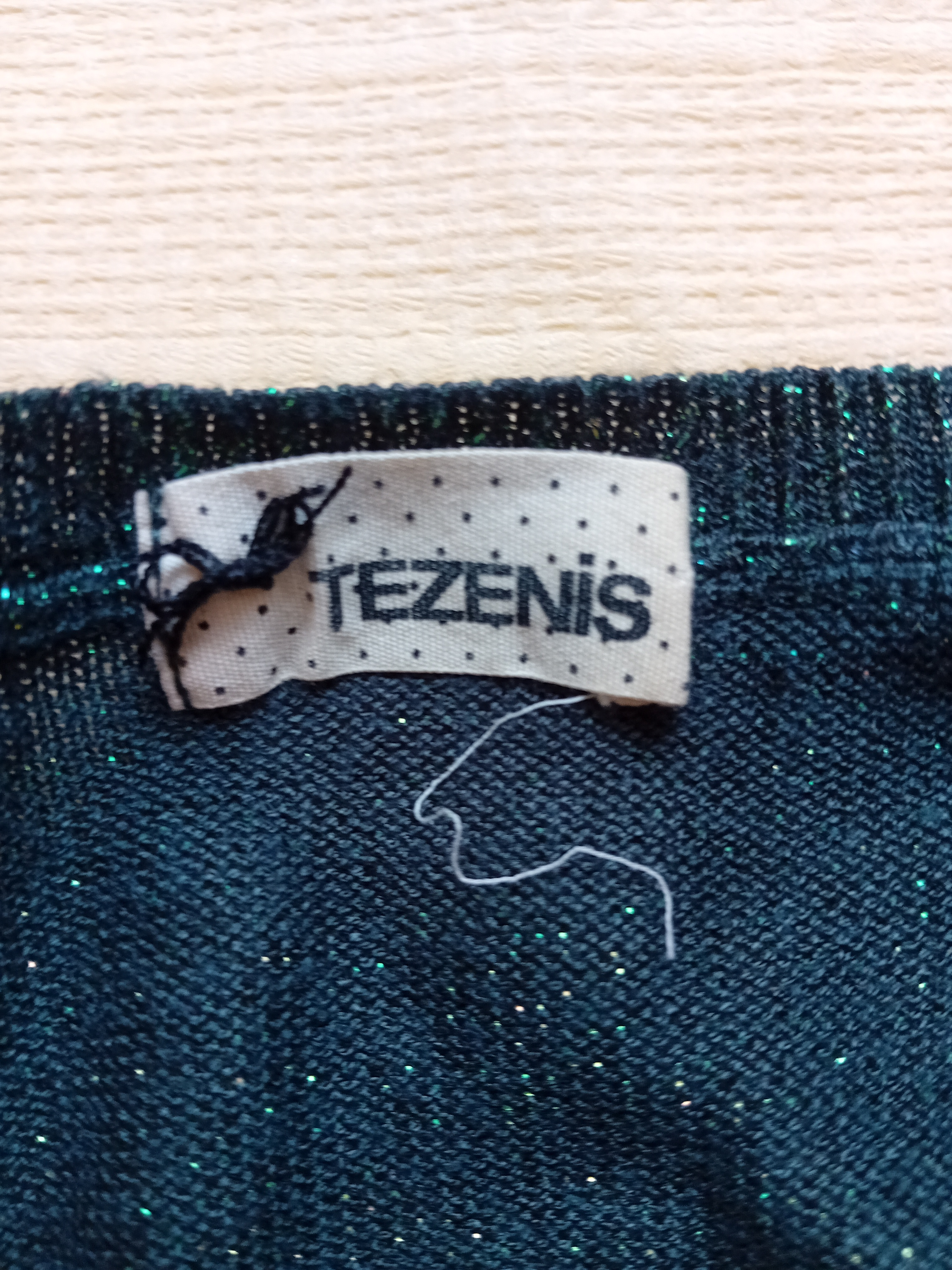 Pull Fin Tezenis Vert Scintillant