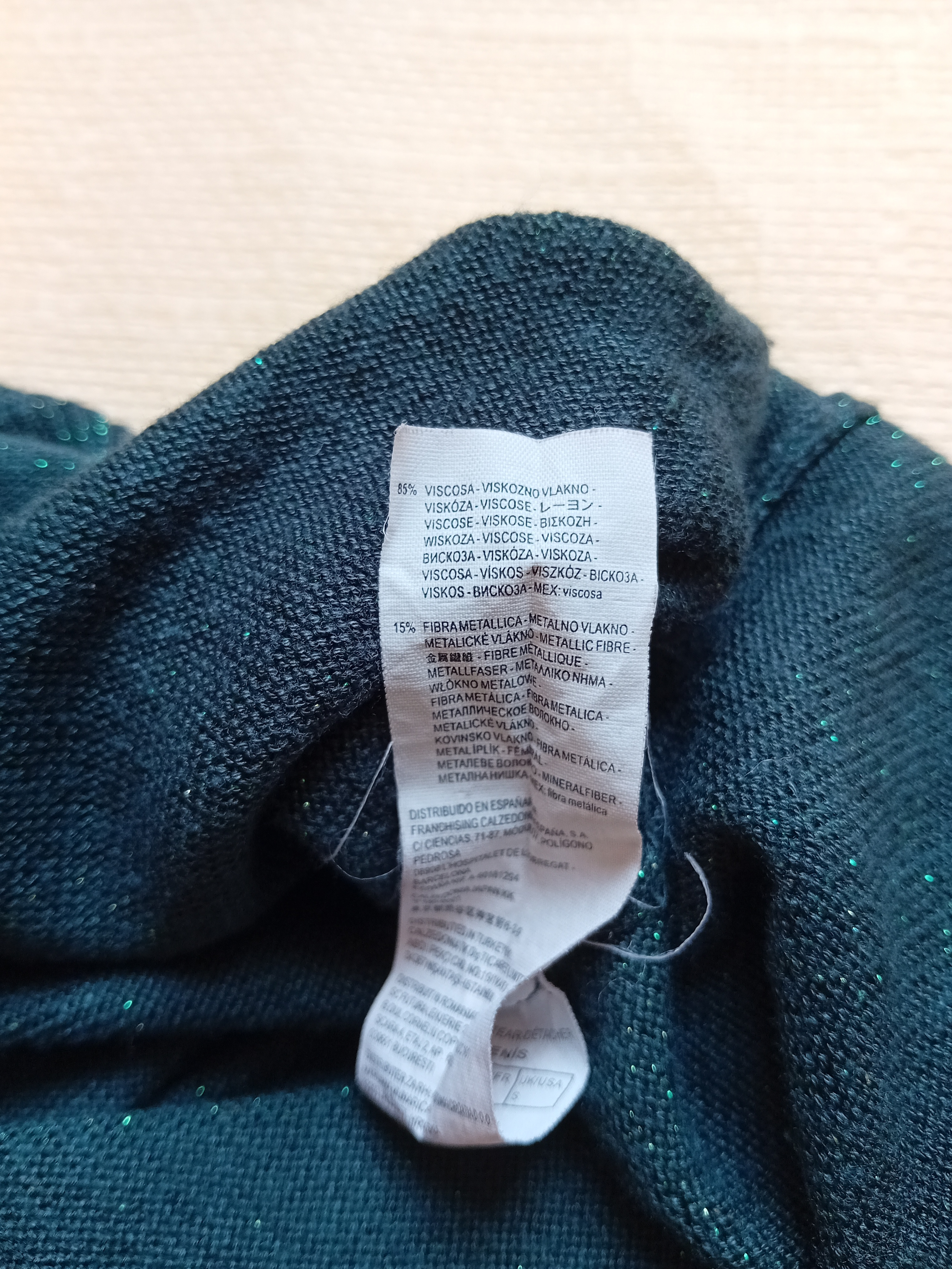 Pull Fin Tezenis Vert Scintillant