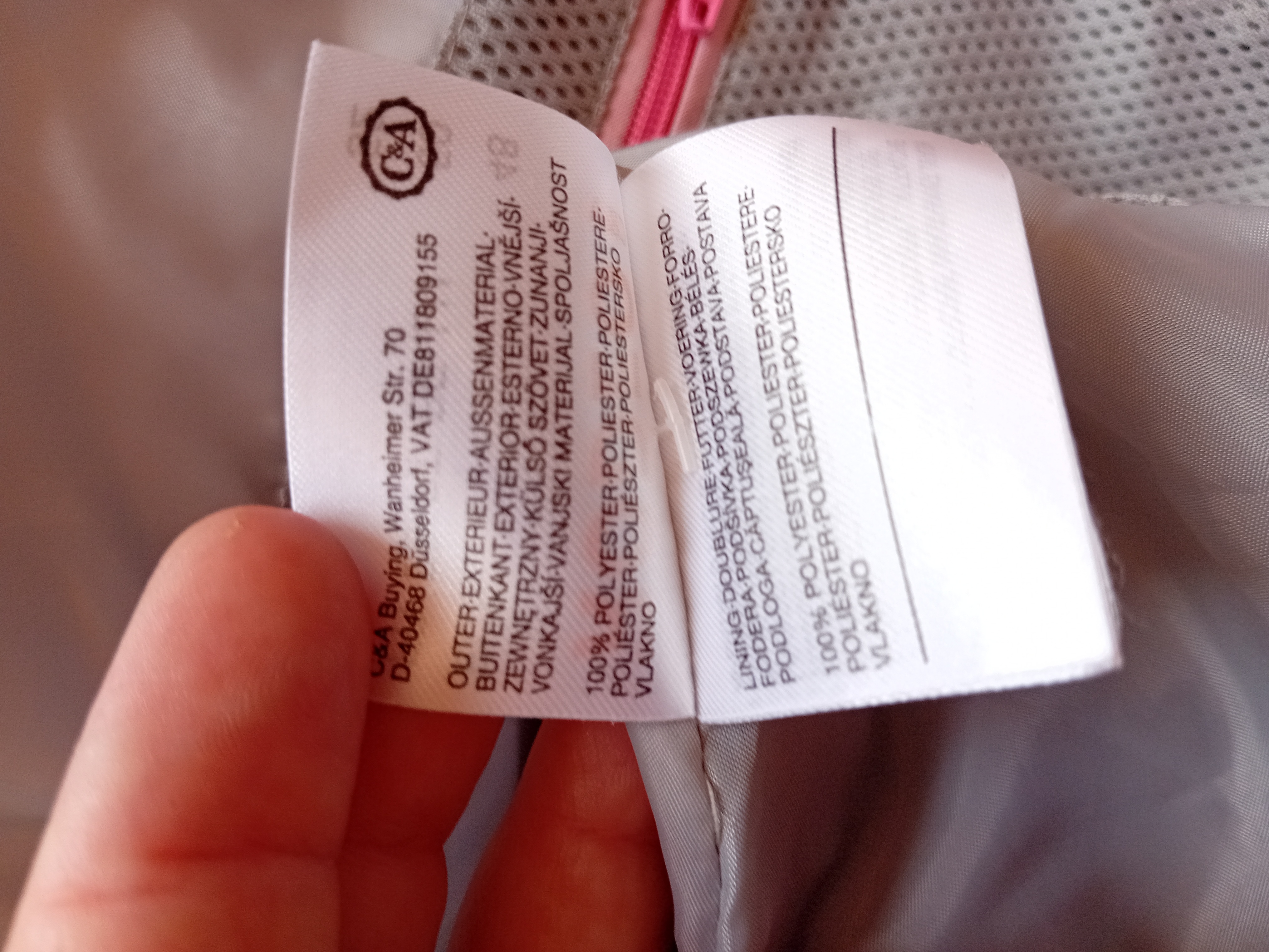 Veste De Pluie Technique Rose C&a