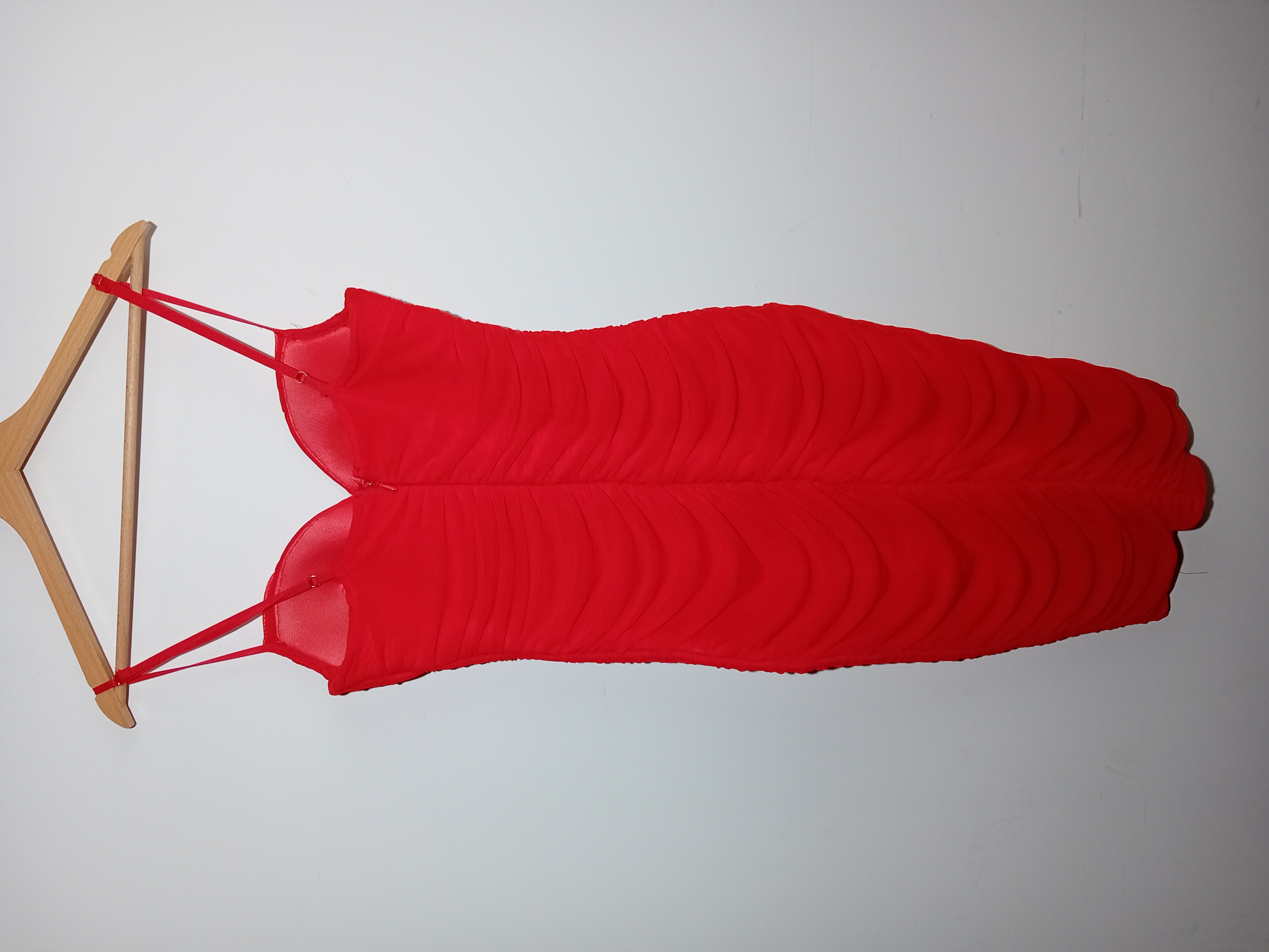 Robe Moulante Froncée Rouge F&p
