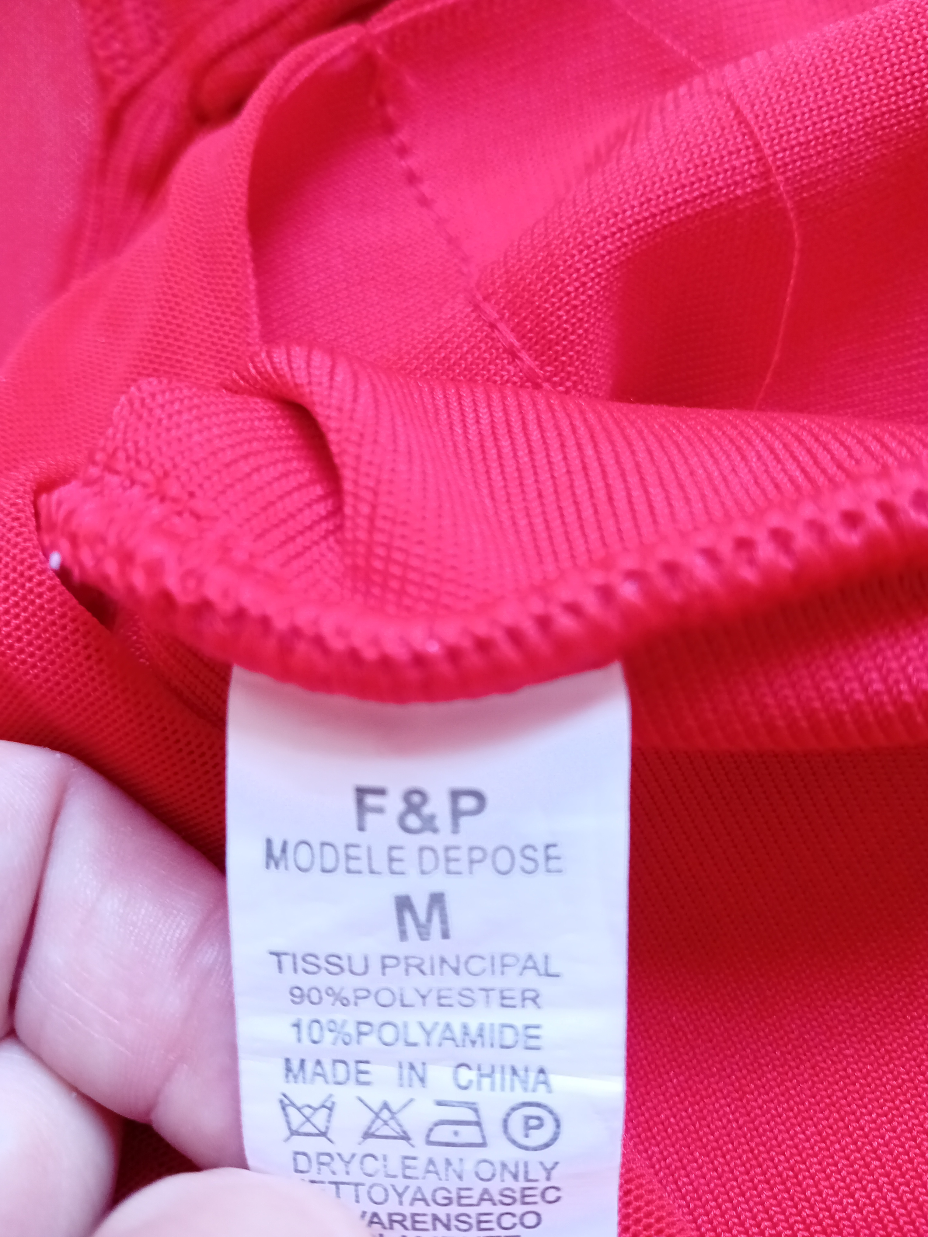 Robe Moulante Froncée Rouge F&p