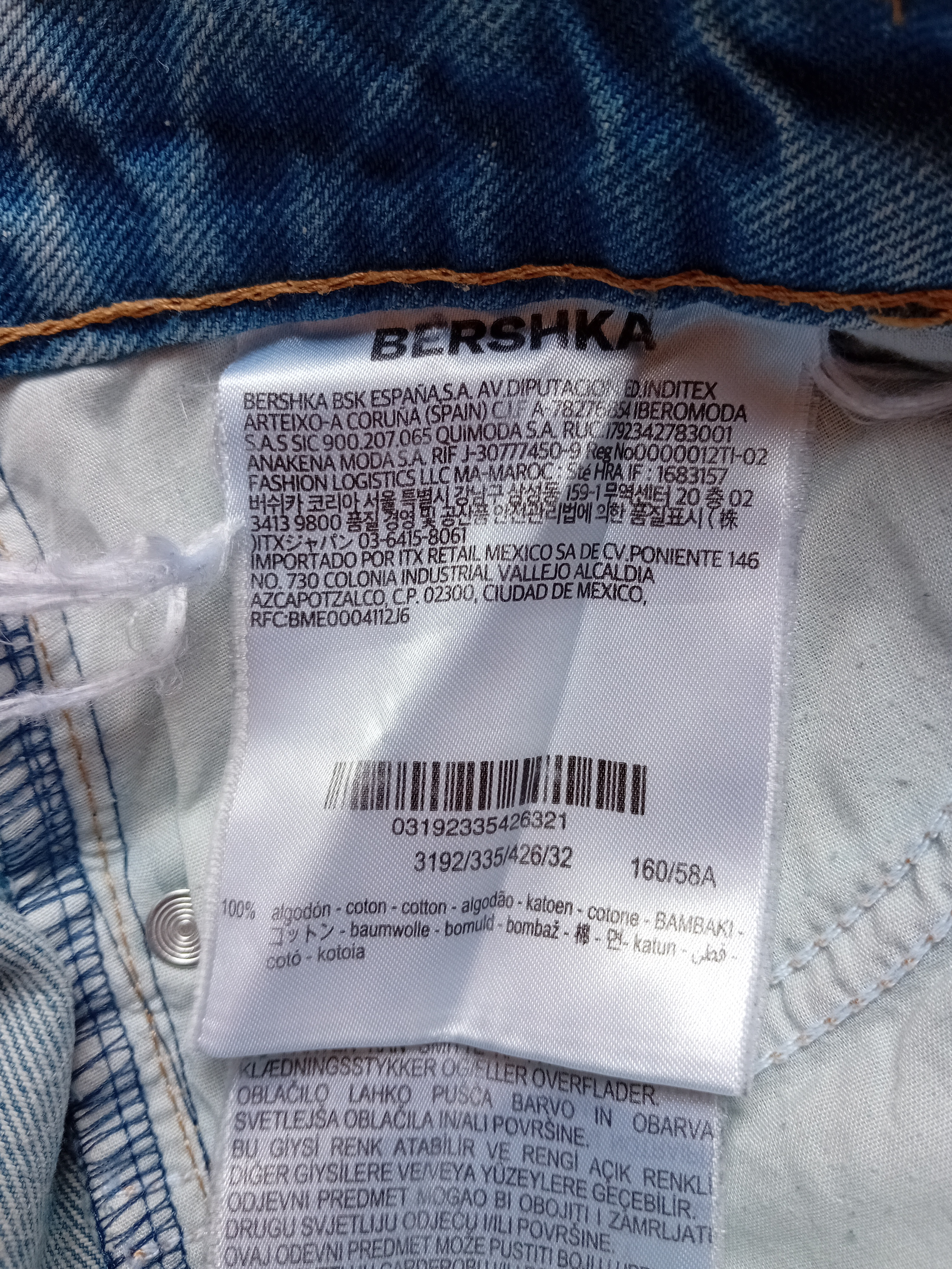 Short Long En Jean Bershka Xxs