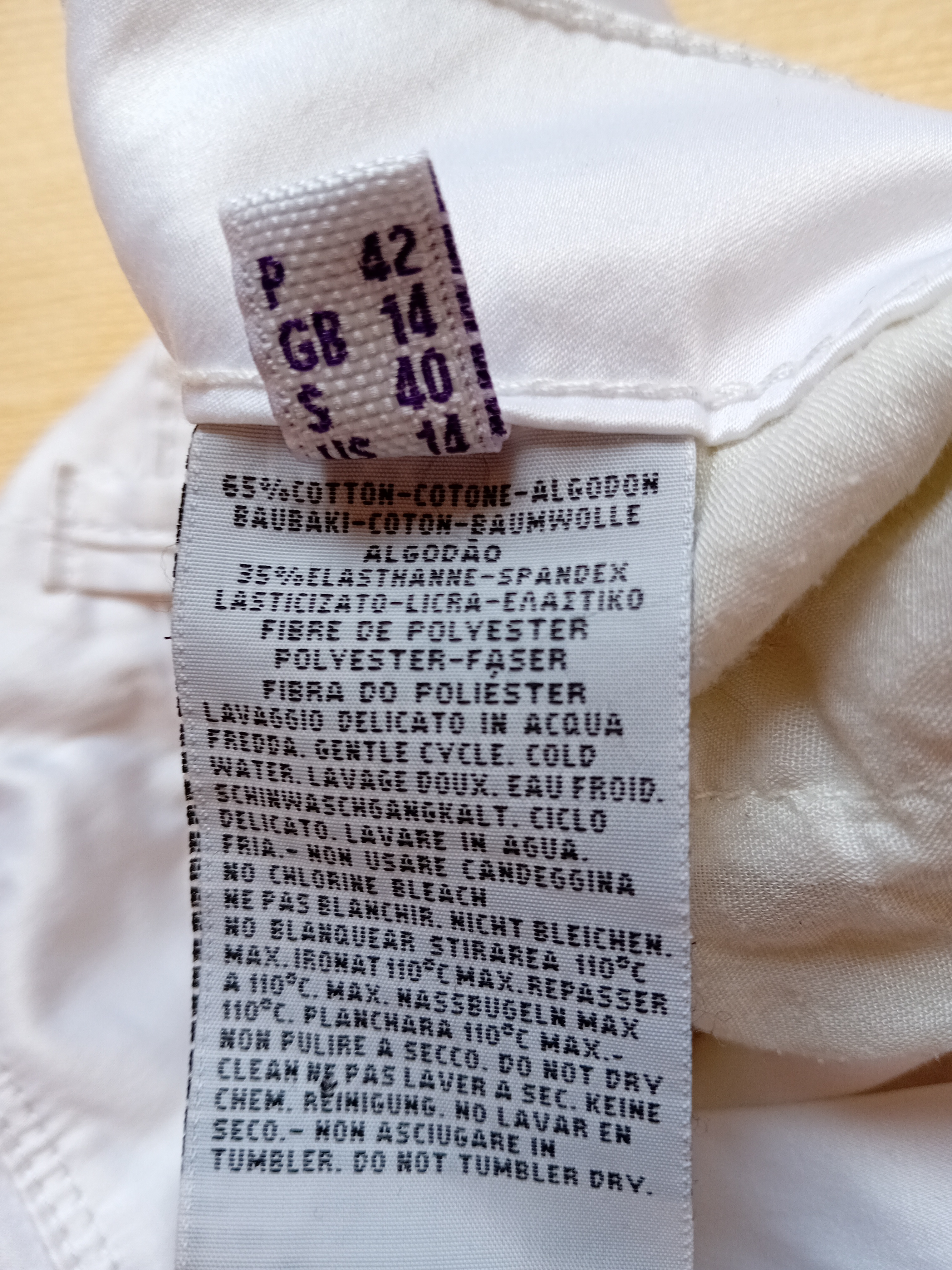 Pantacourt Blanc Stretch