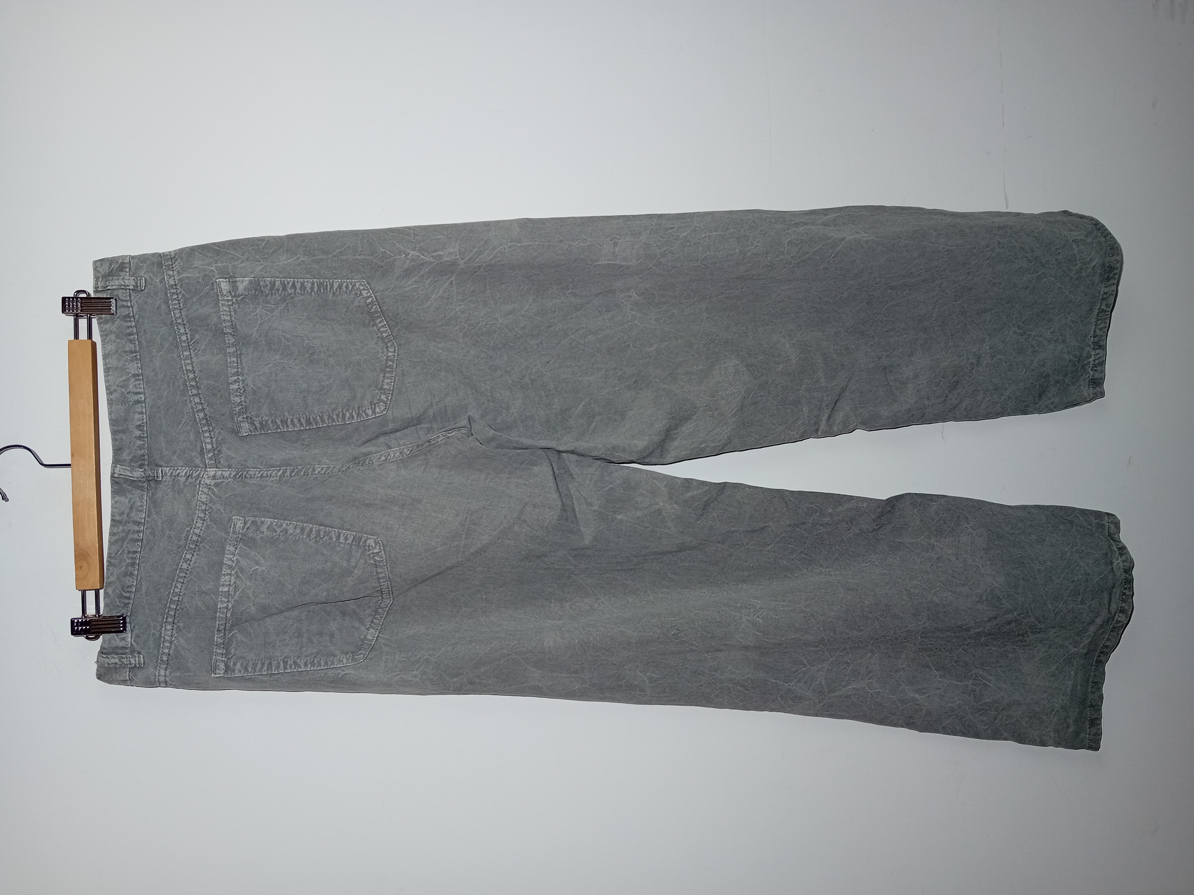 Pantalon Large Gris Zara 38