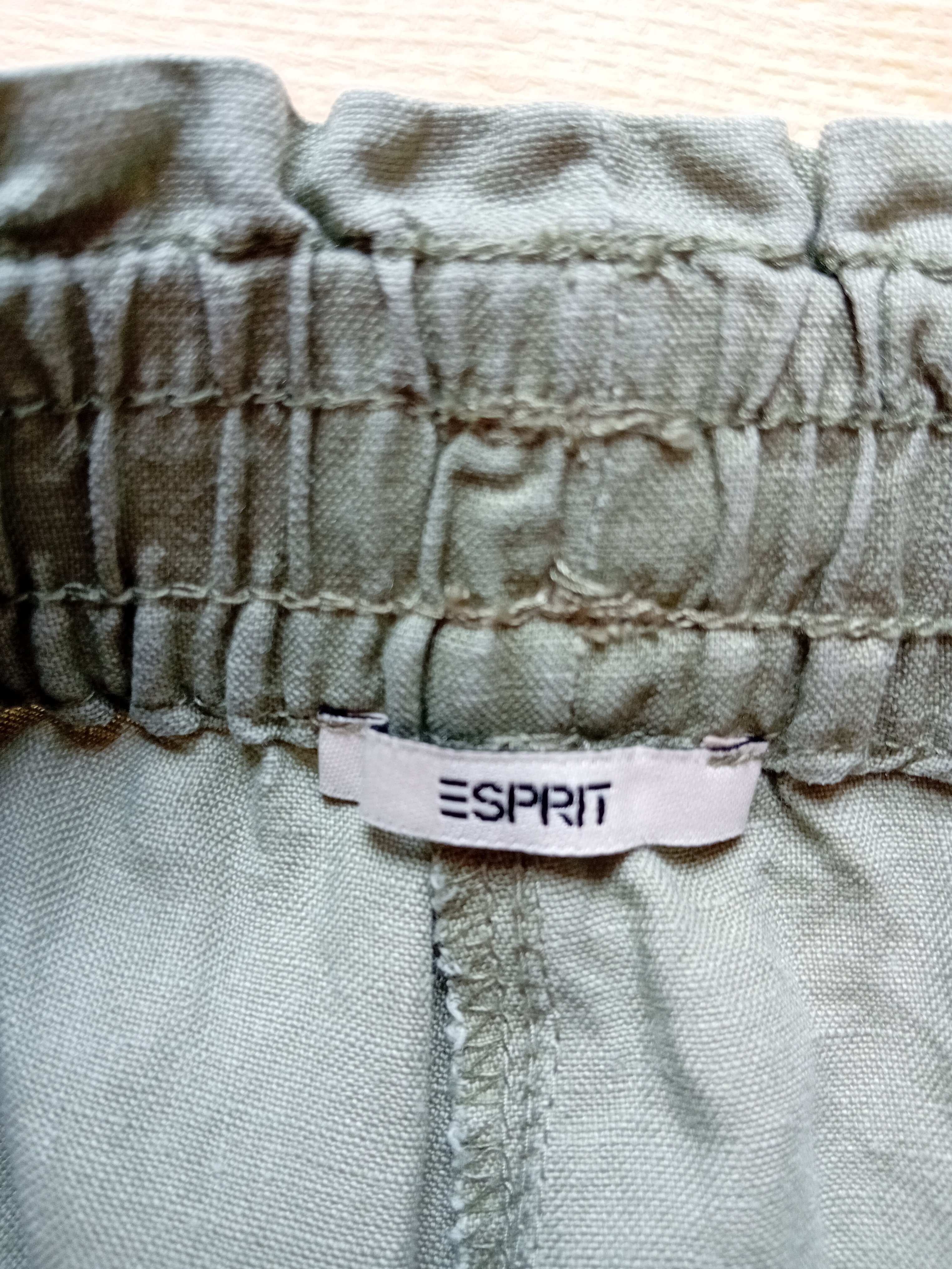 Pantalon Large Vert Sauge Esprit
