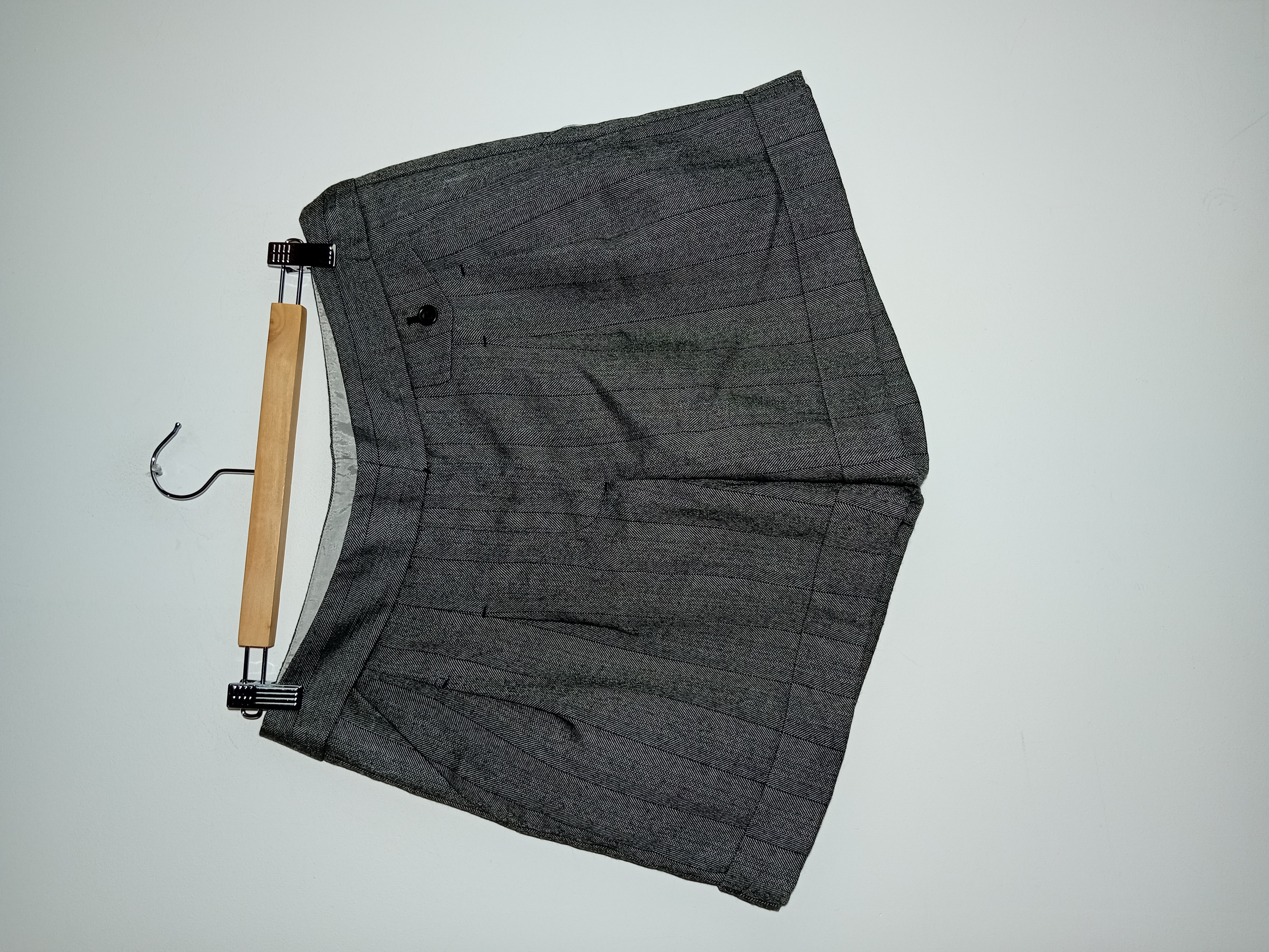 Short Laine Chevrons Gris Gap 40
