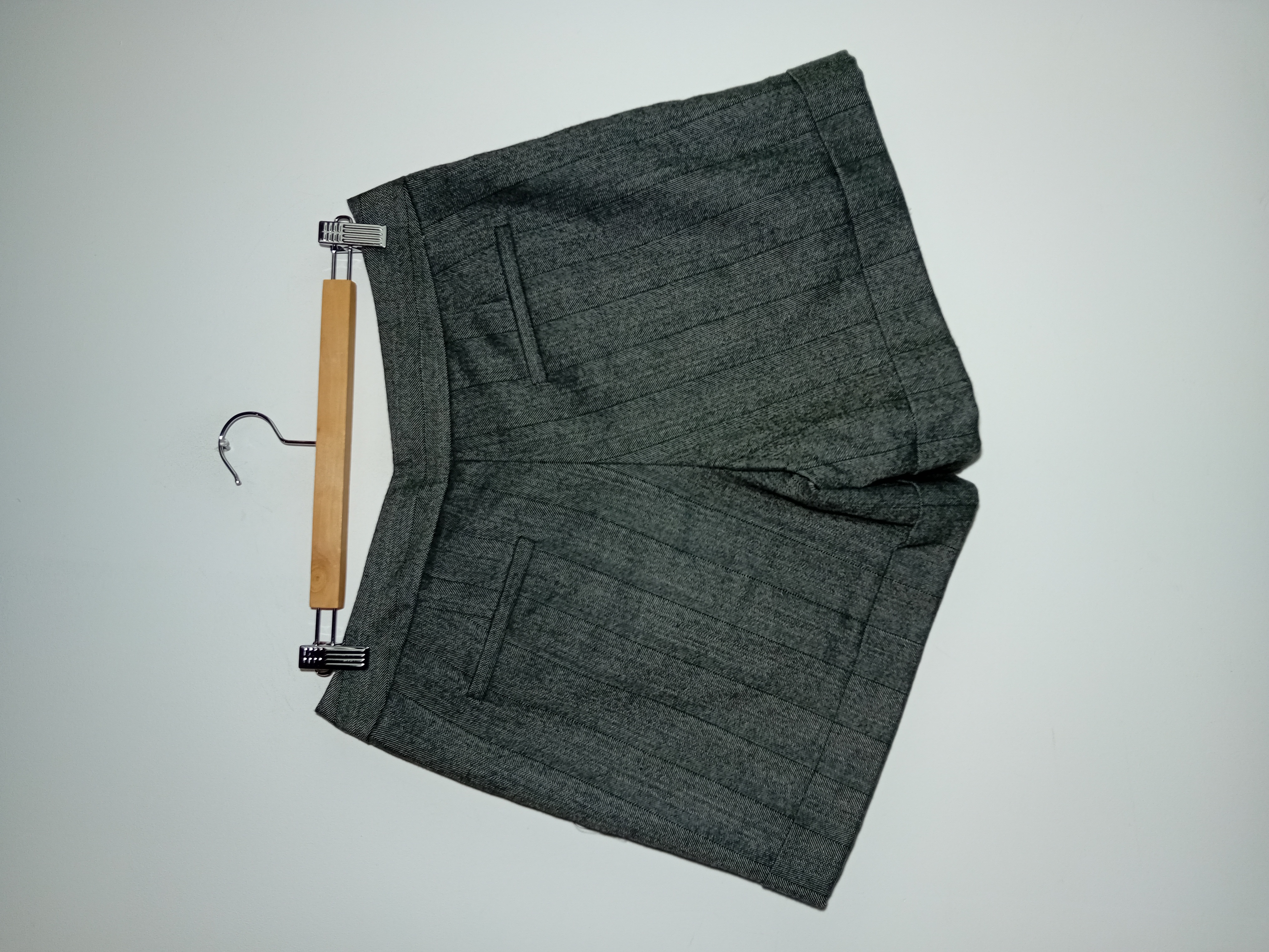 Short Laine Chevrons Gris Gap 40