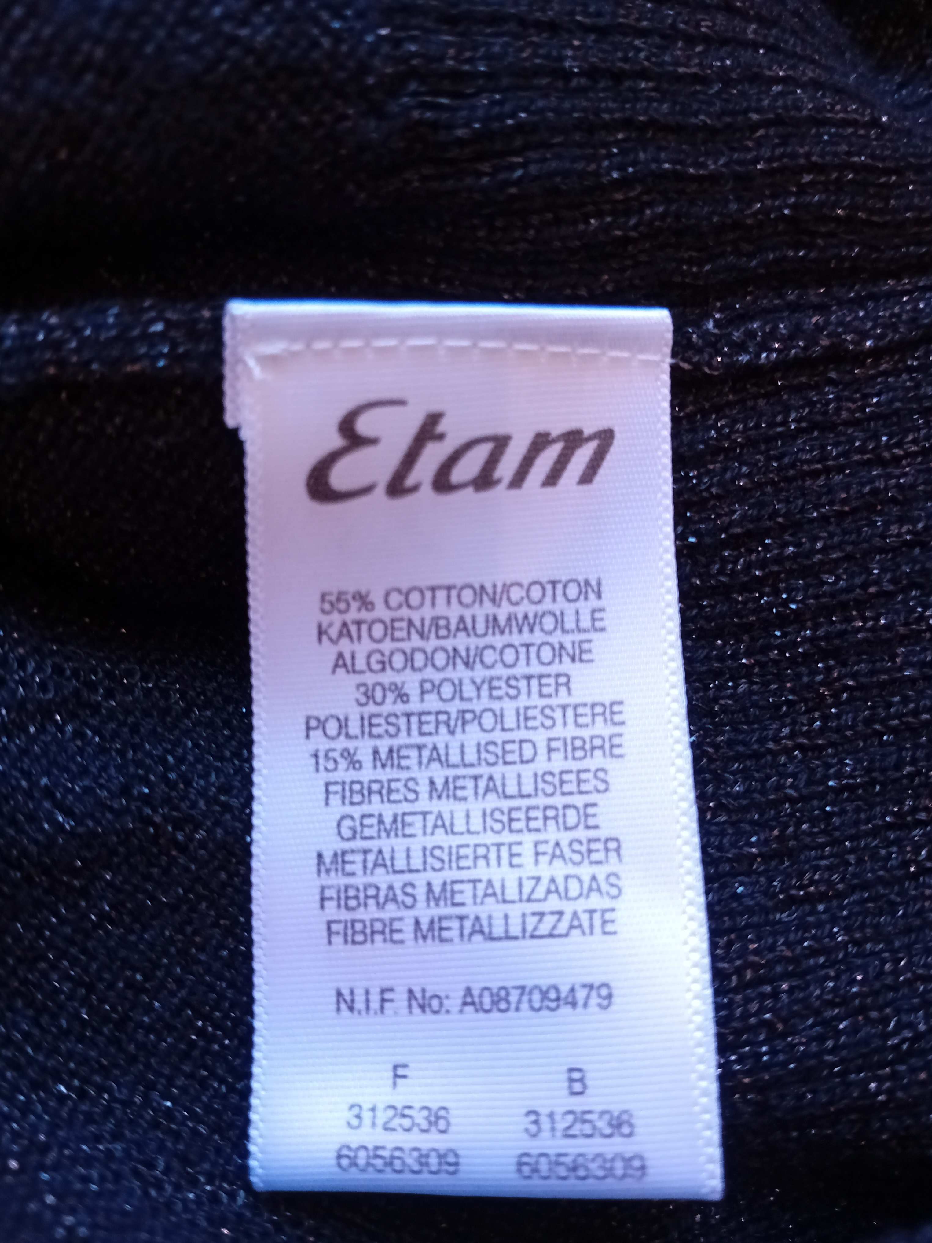 Cardigan Noir Brillant Etam