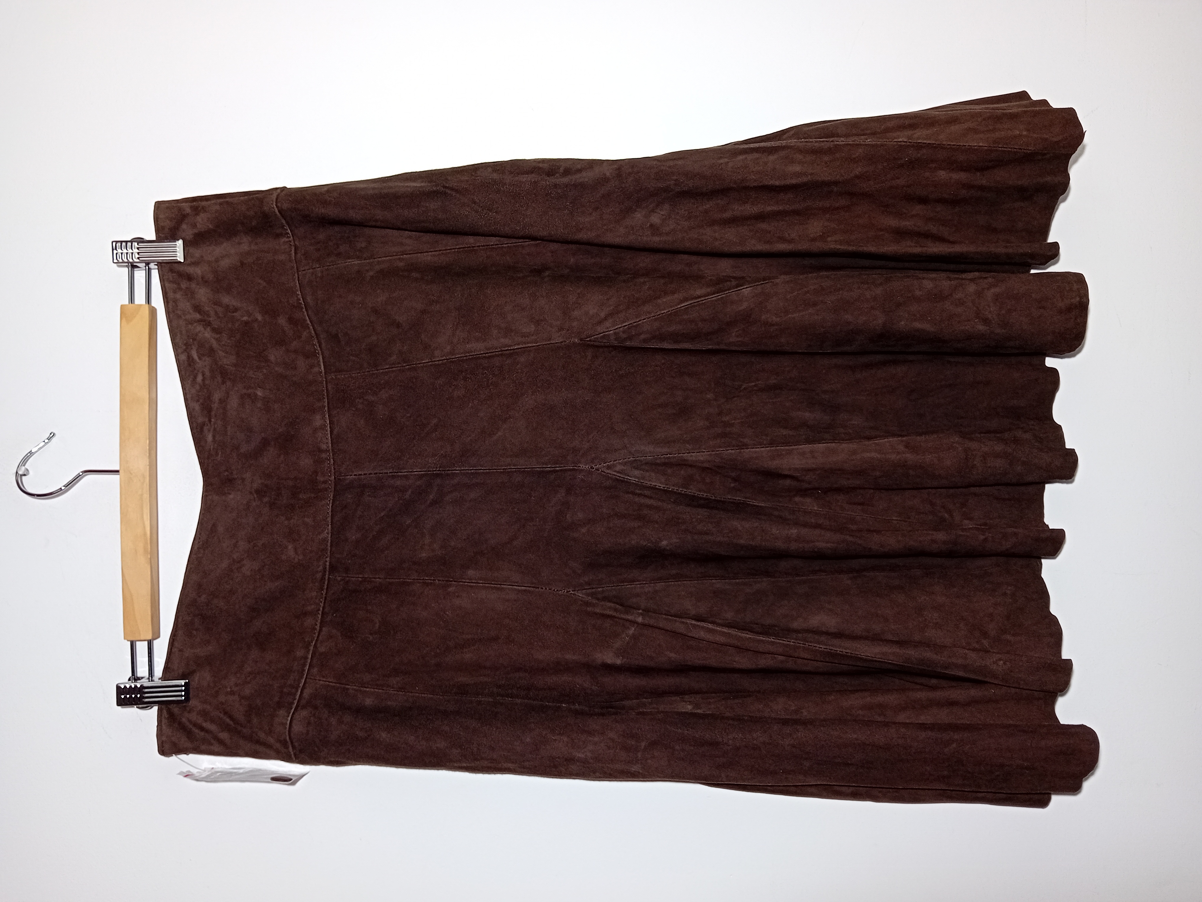 Jupe Trapèze Cuir Marron