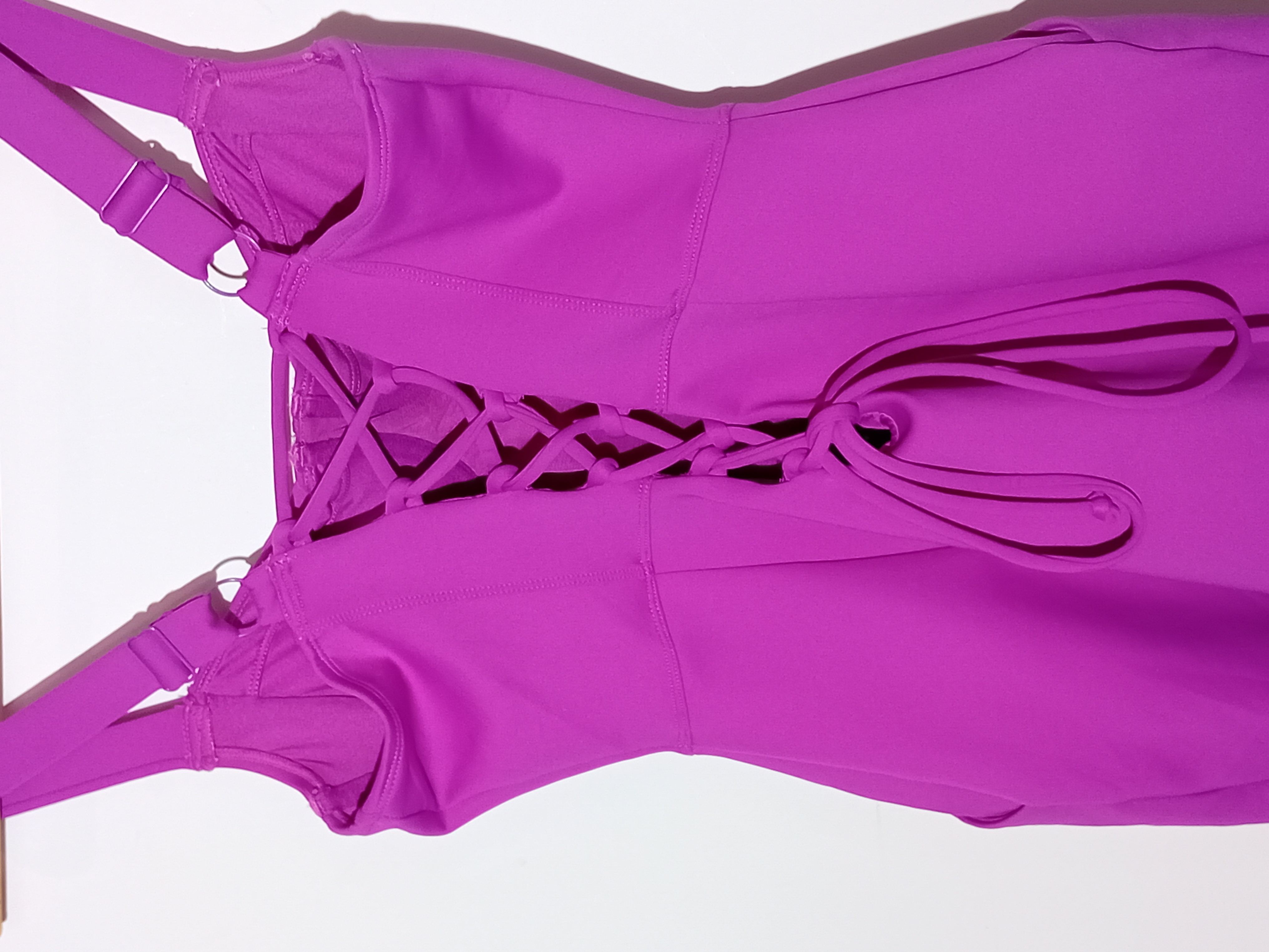 Robe De Bain Fuchsia Lacets