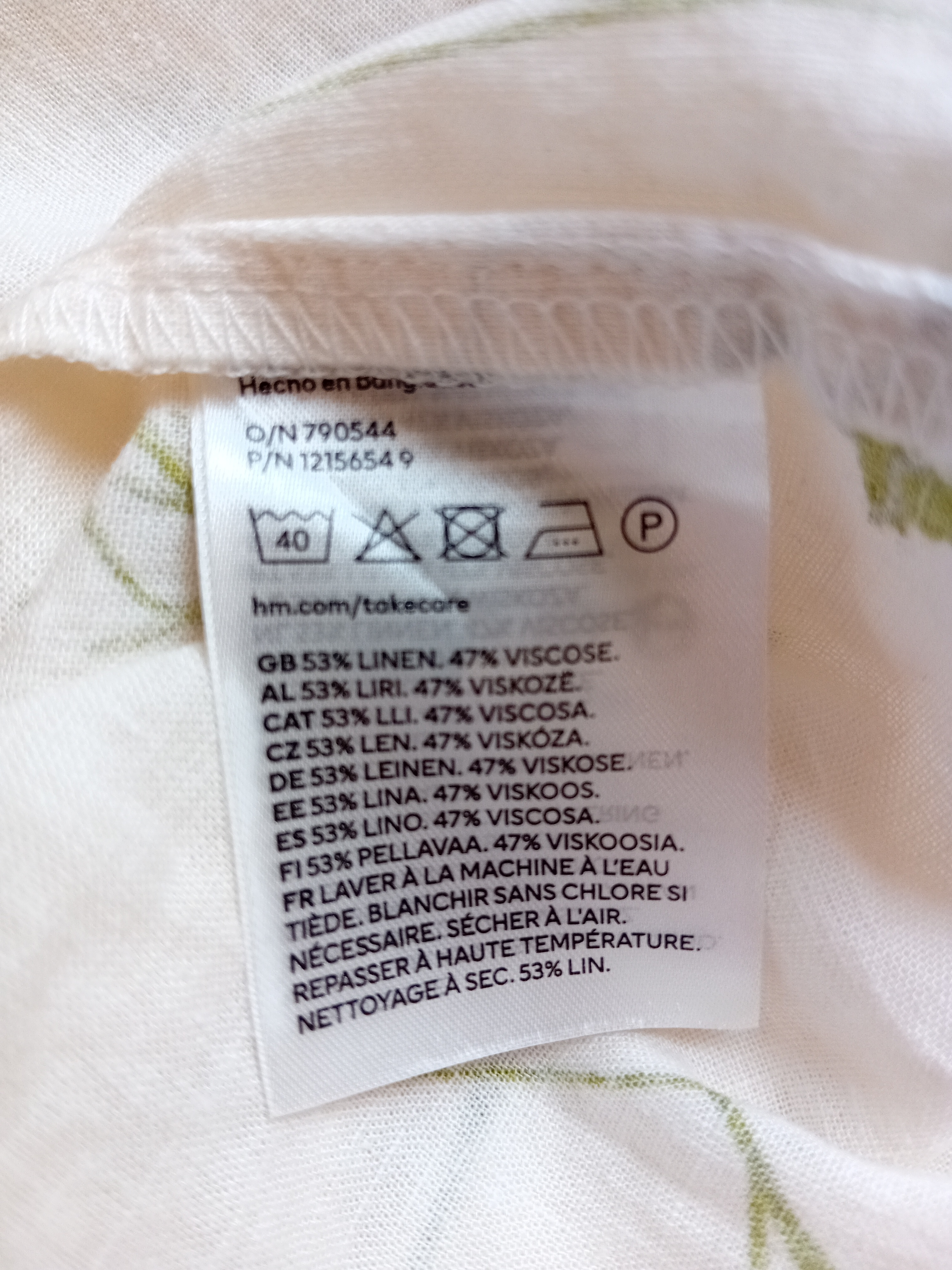 Blouse H&m En Lin Fleuri