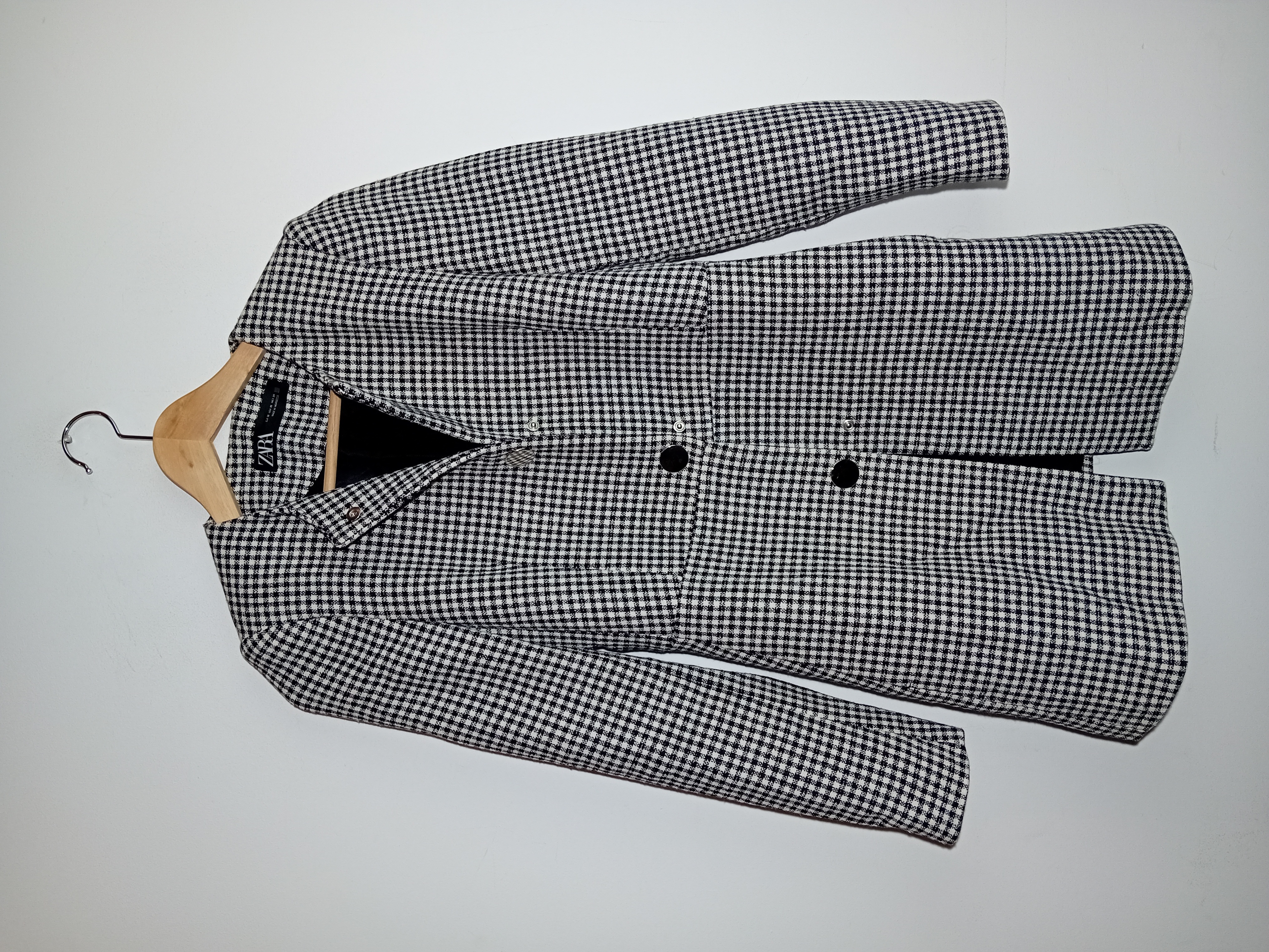 Veste Légère Motif Pied de Poule Zara