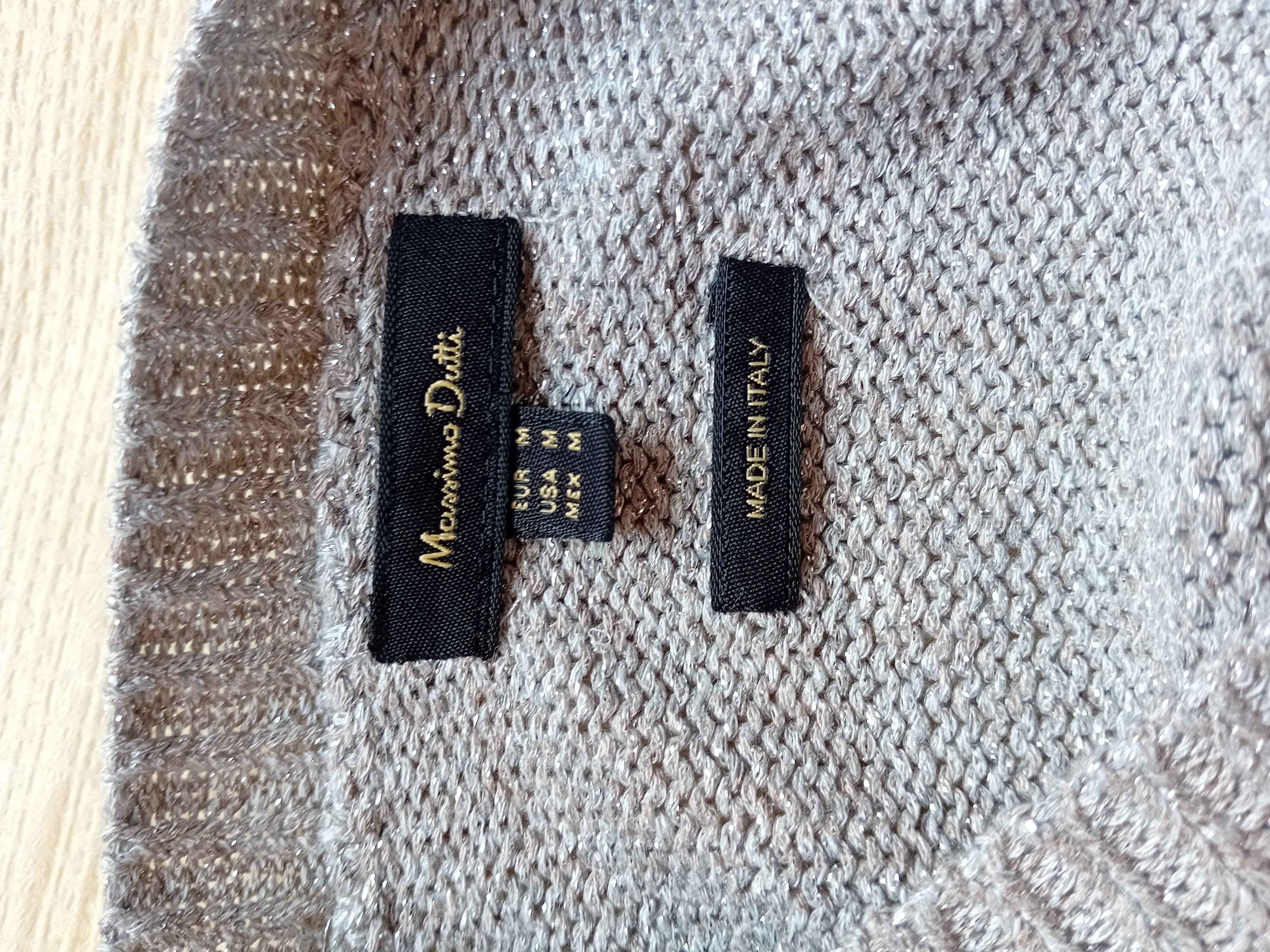 Top Maille Sans Manches Argenté Massimo Dutti