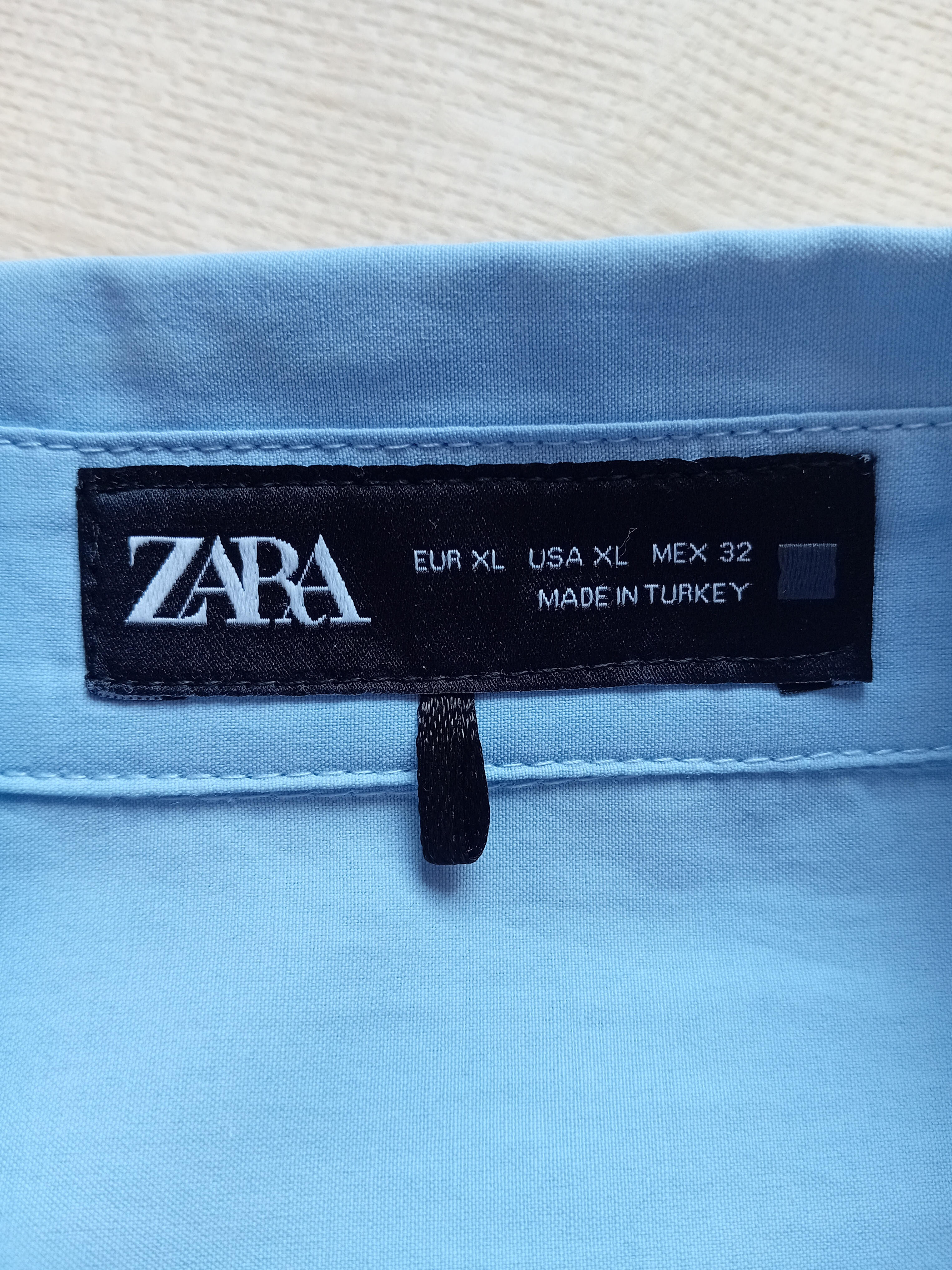 Chemise Zara Bleue Volants