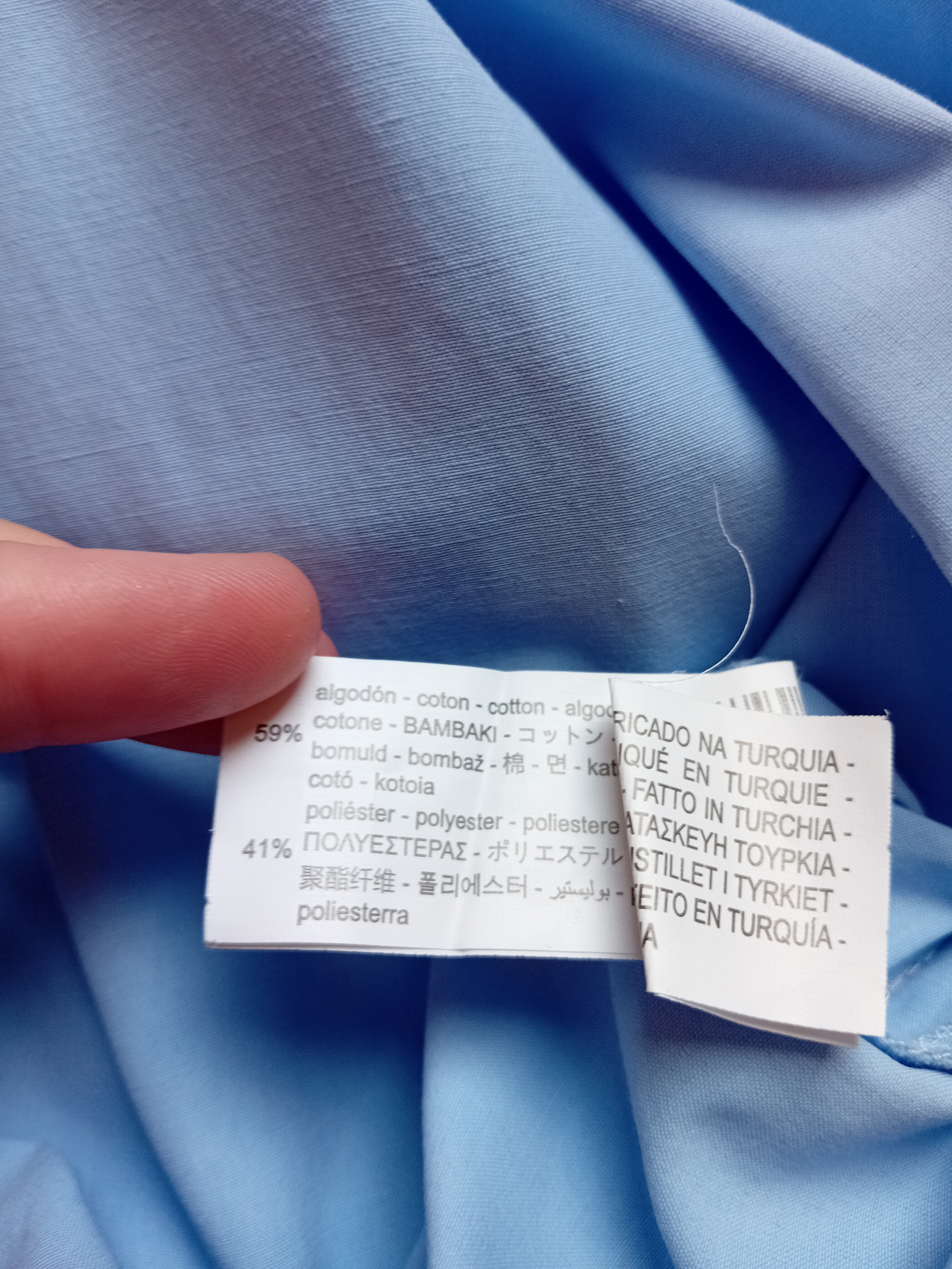 Chemise Zara Bleue Volants