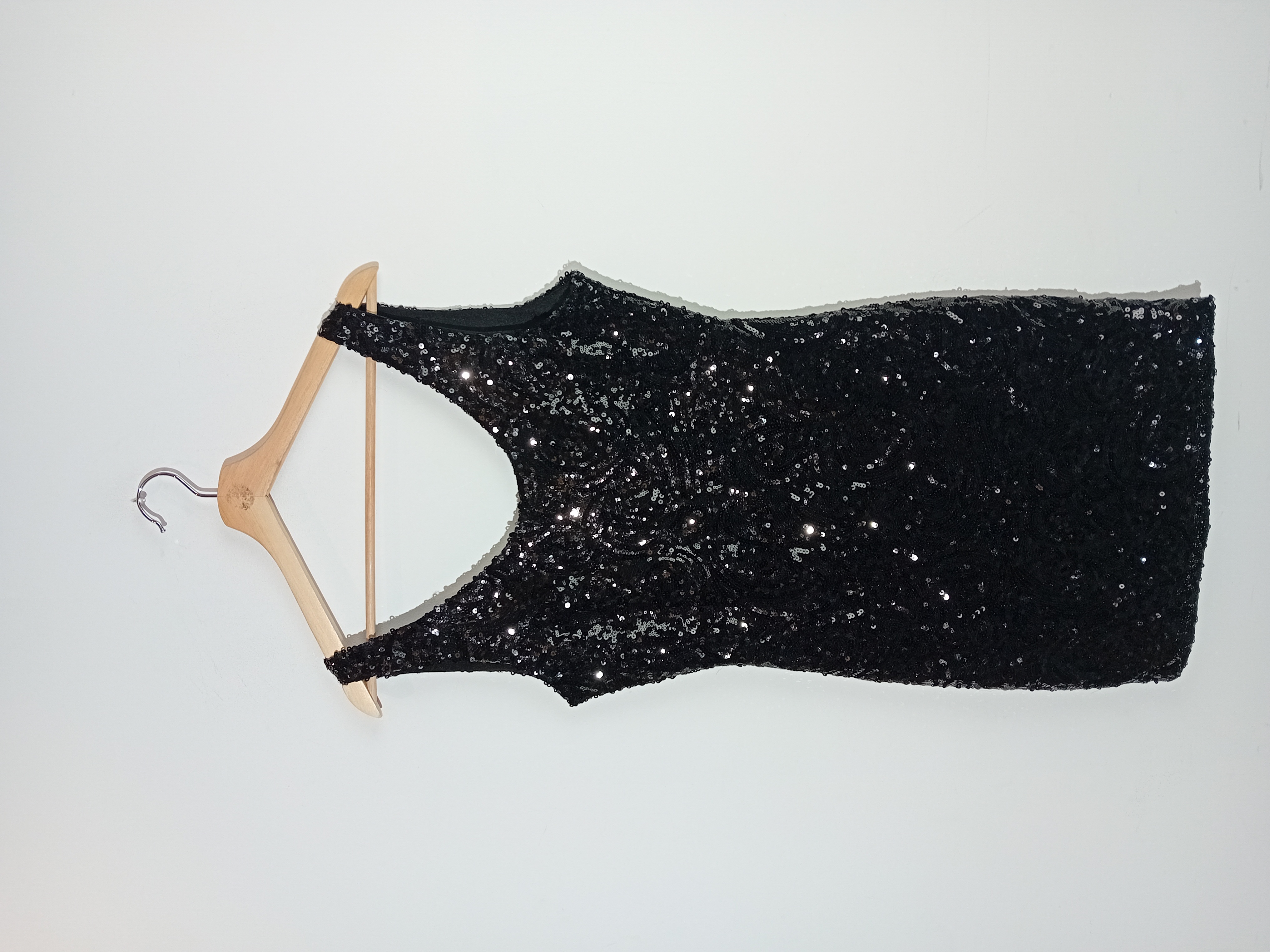 Robe courte à sequins noire Only