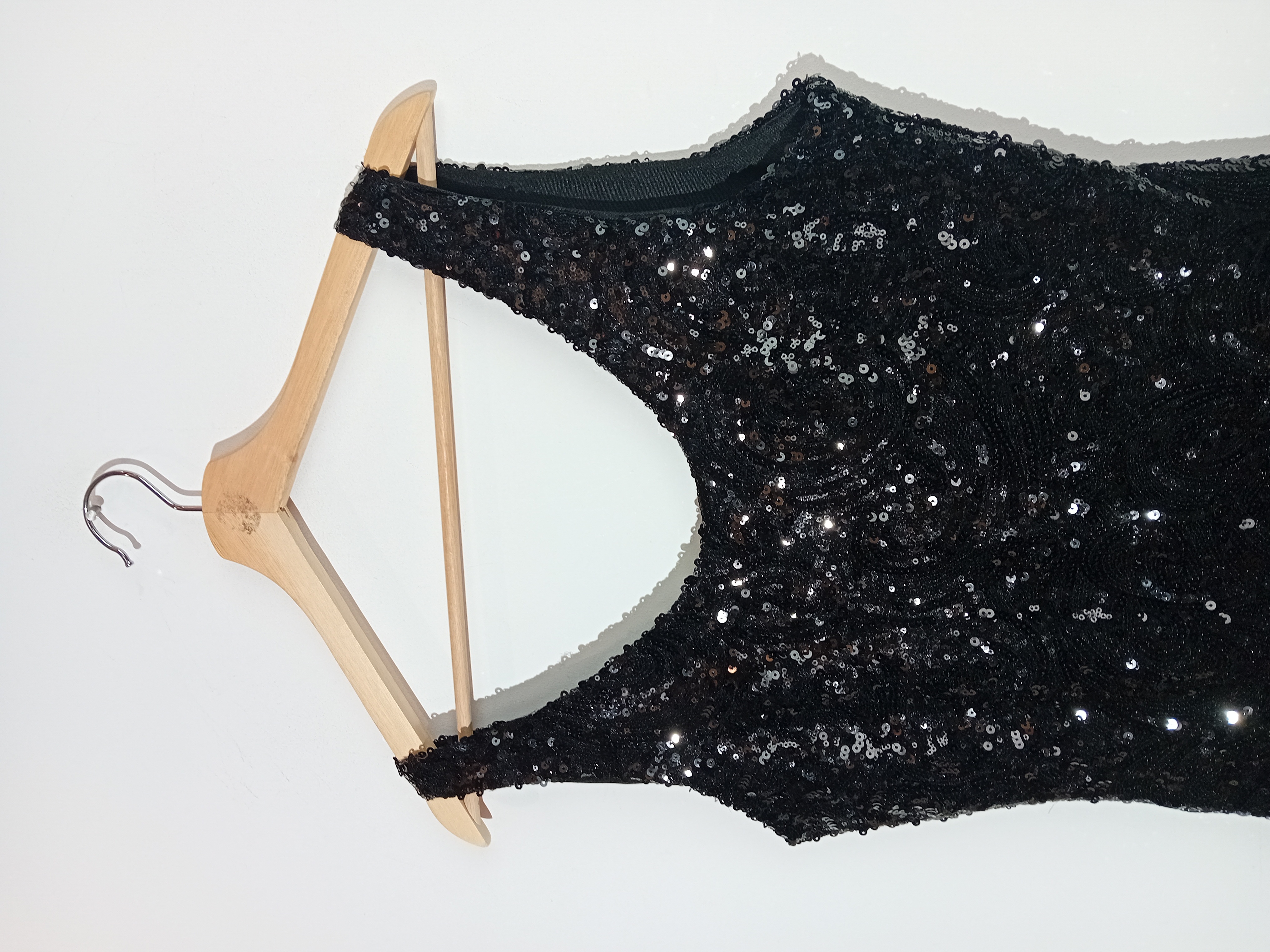 Robe courte à sequins noire Only