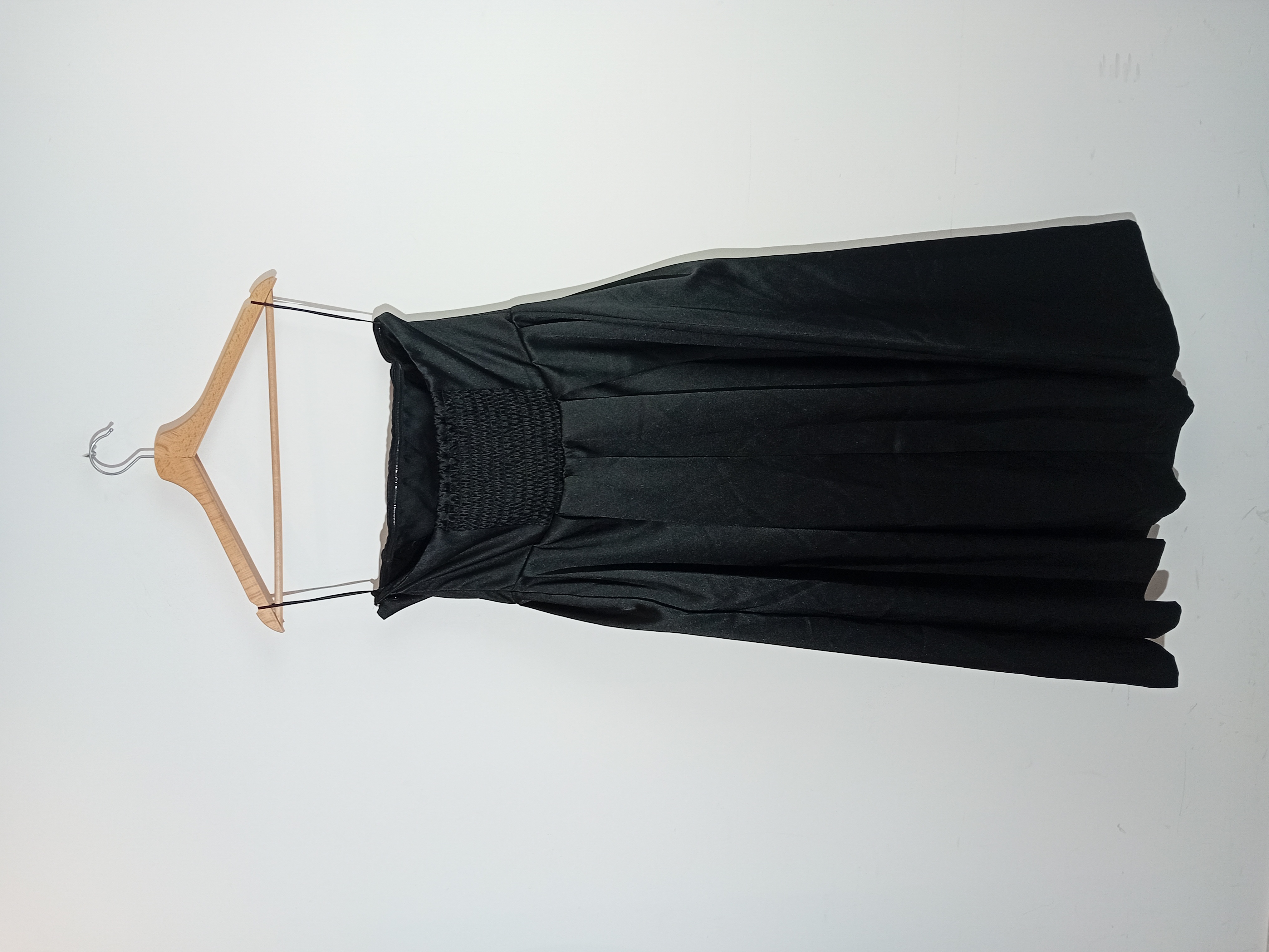 Robe bustier noire satinée H&M
