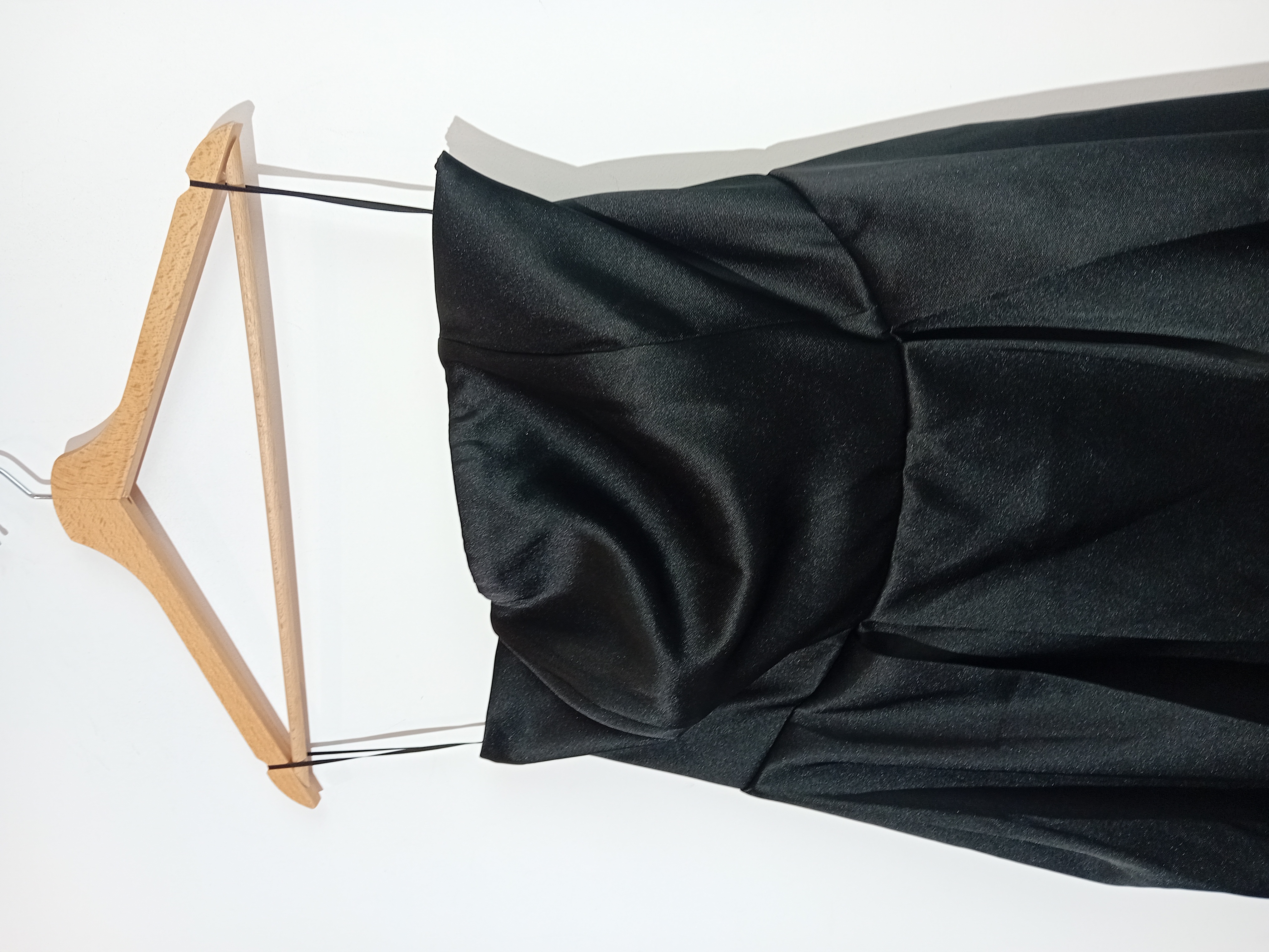 Robe bustier noire satinée H&M