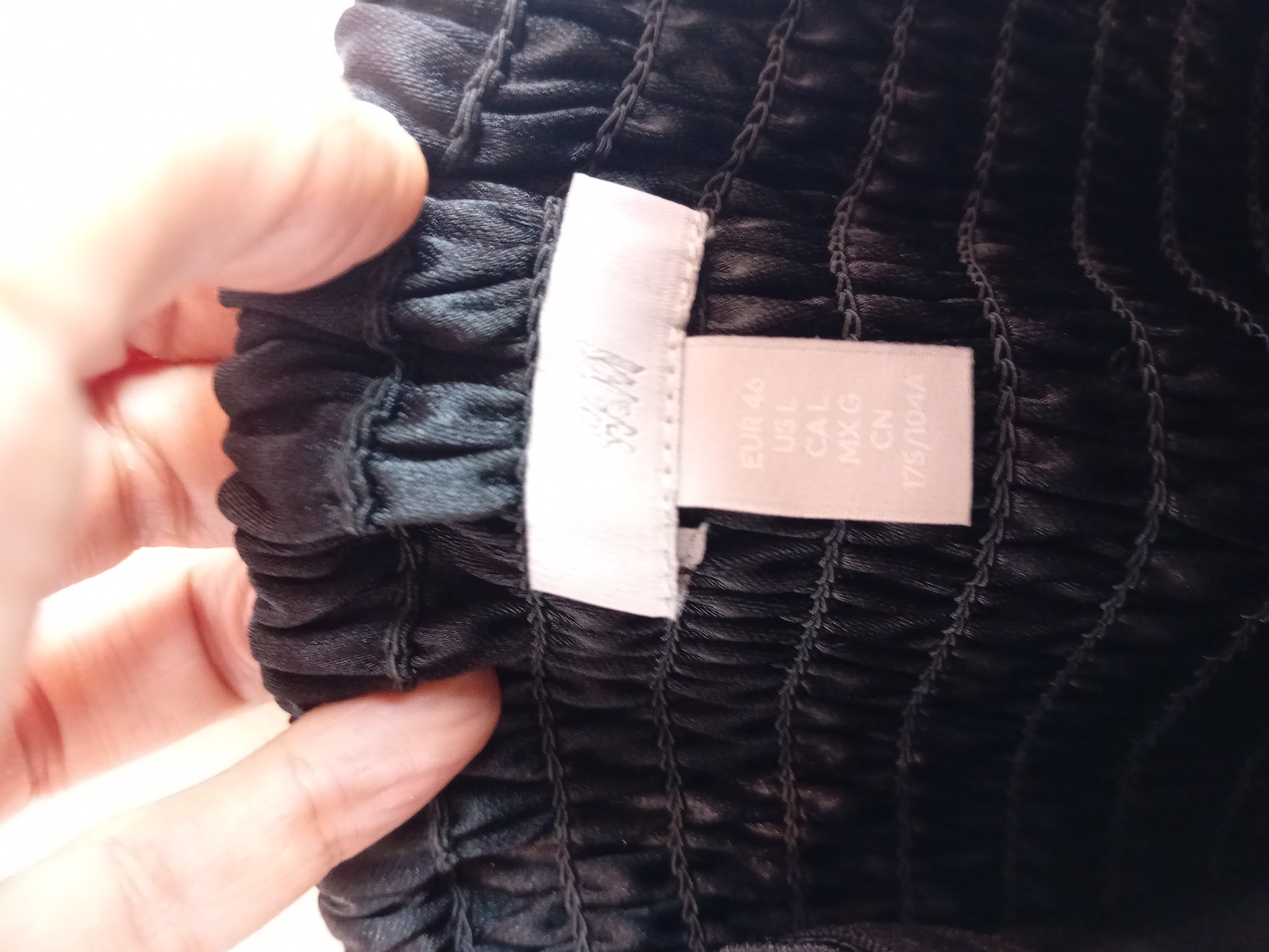 Robe bustier noire satinée H&M
